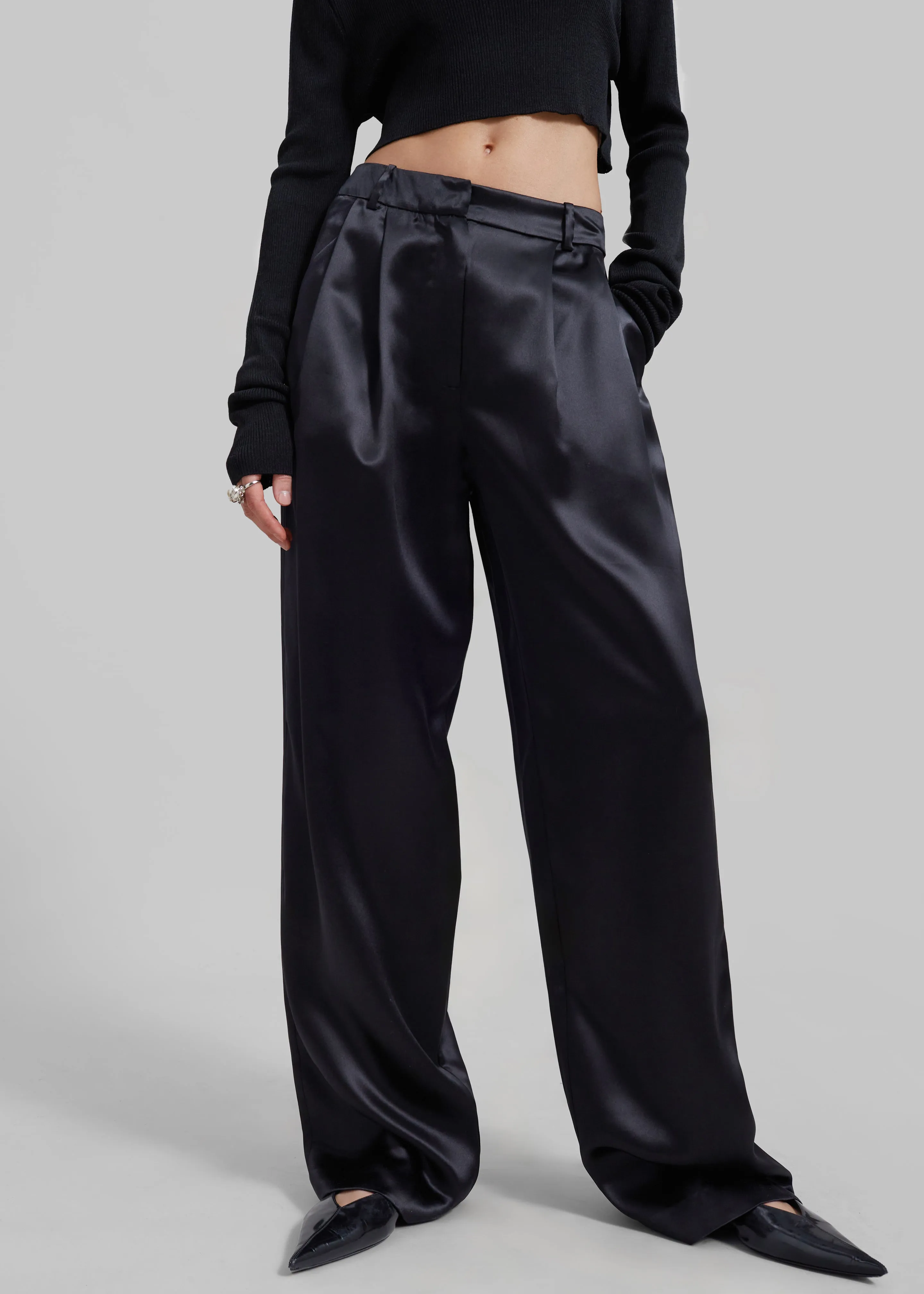 Loulou Studio Vione Pants - Black sold by Frankie Shop product image thumbnail 2