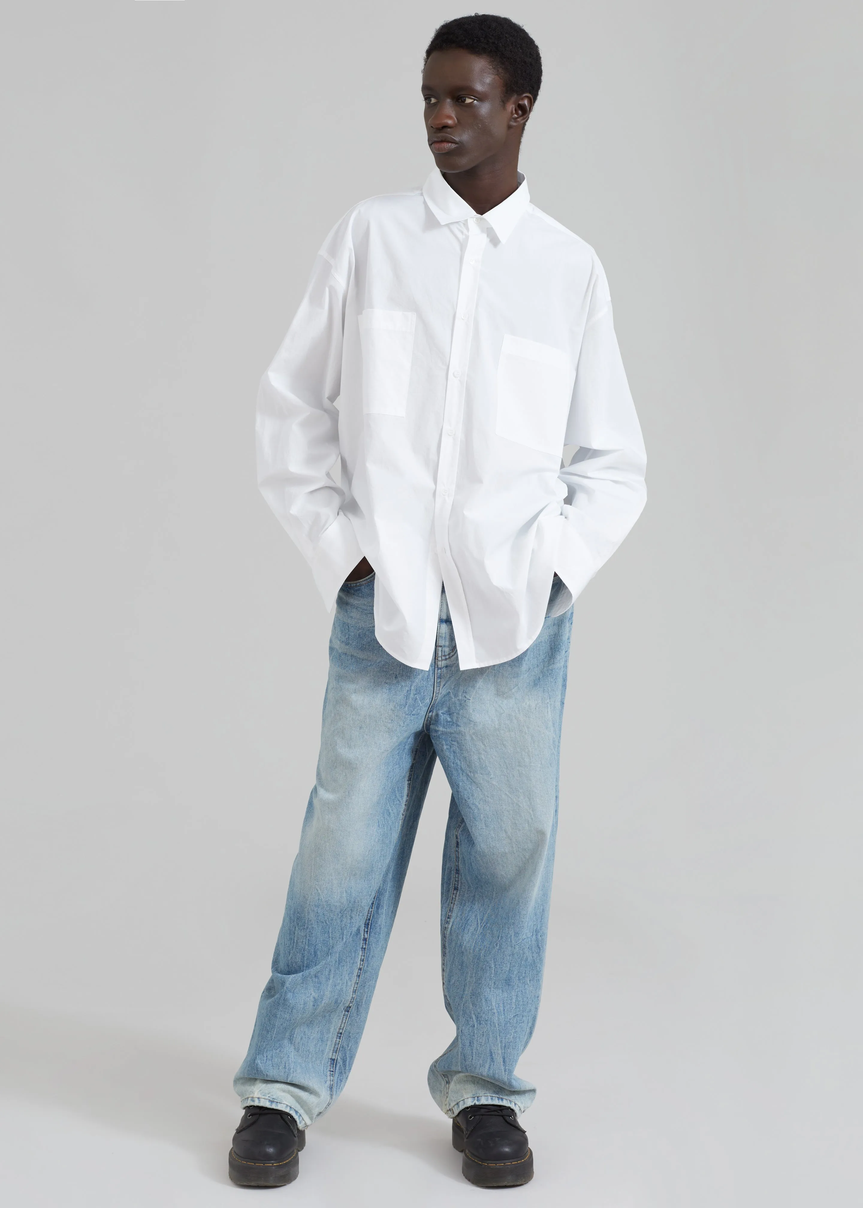 Gus Oversized Shirt - White sold by Frankie Shop product image thumbnail 4