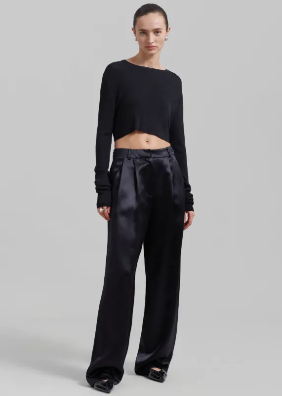 Loulou Studio Alera Pants - Black | Parallel