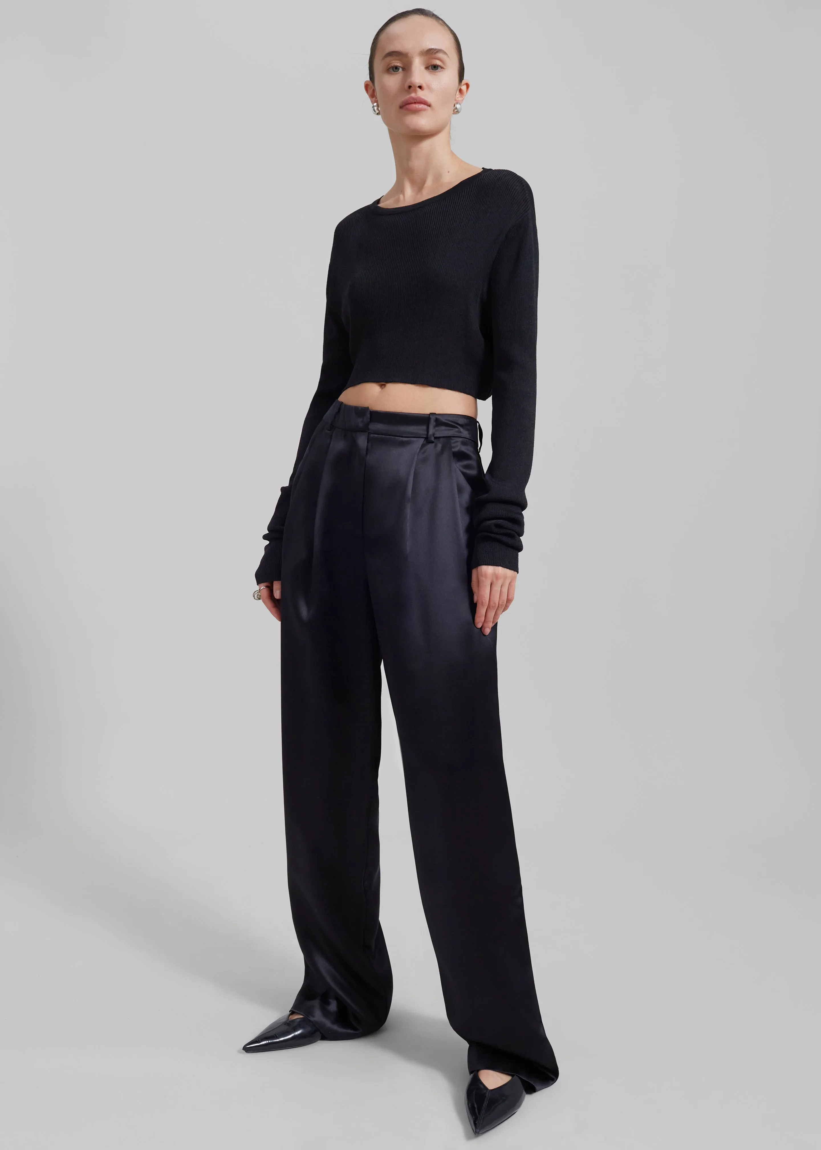 Loulou Studio Vione Pants - Black sold by Frankie Shop product image thumbnail 5