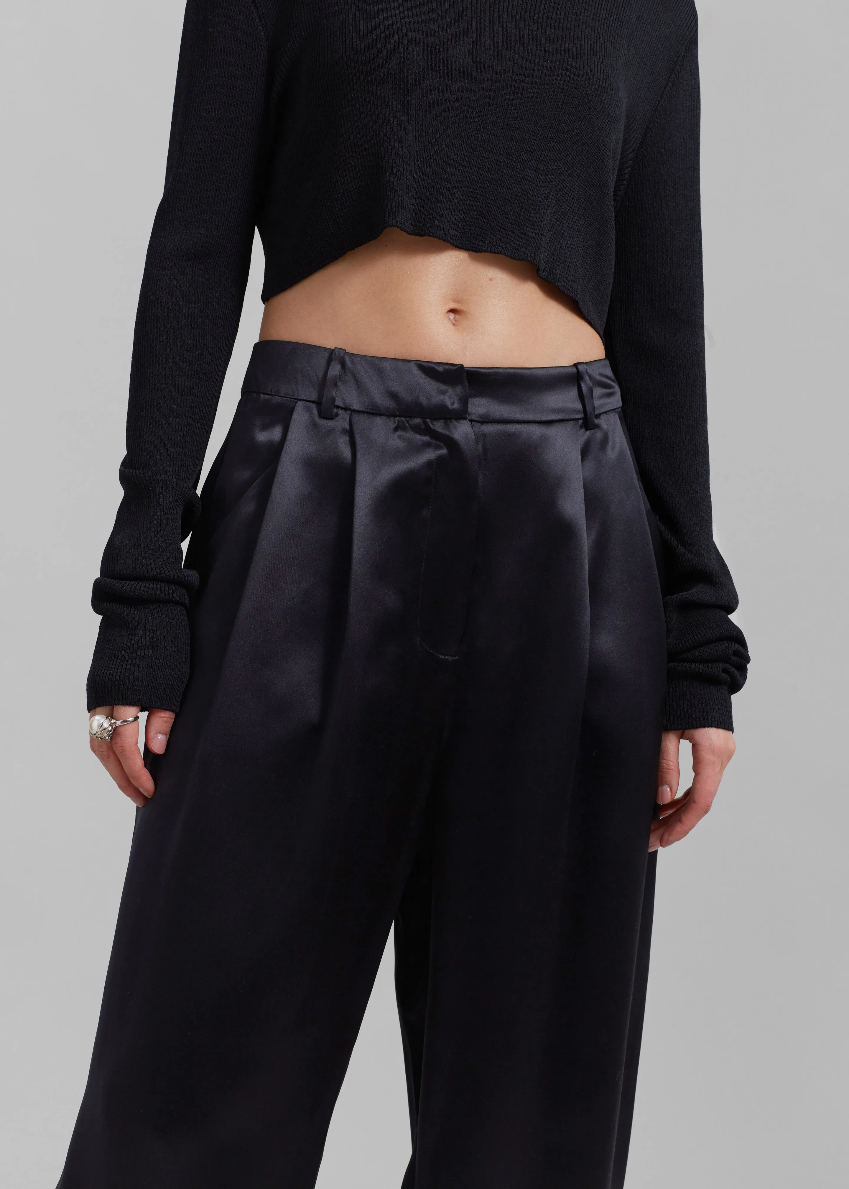 Loulou Studio Vione Pants - Black sold by Frankie Shop product image thumbnail 3