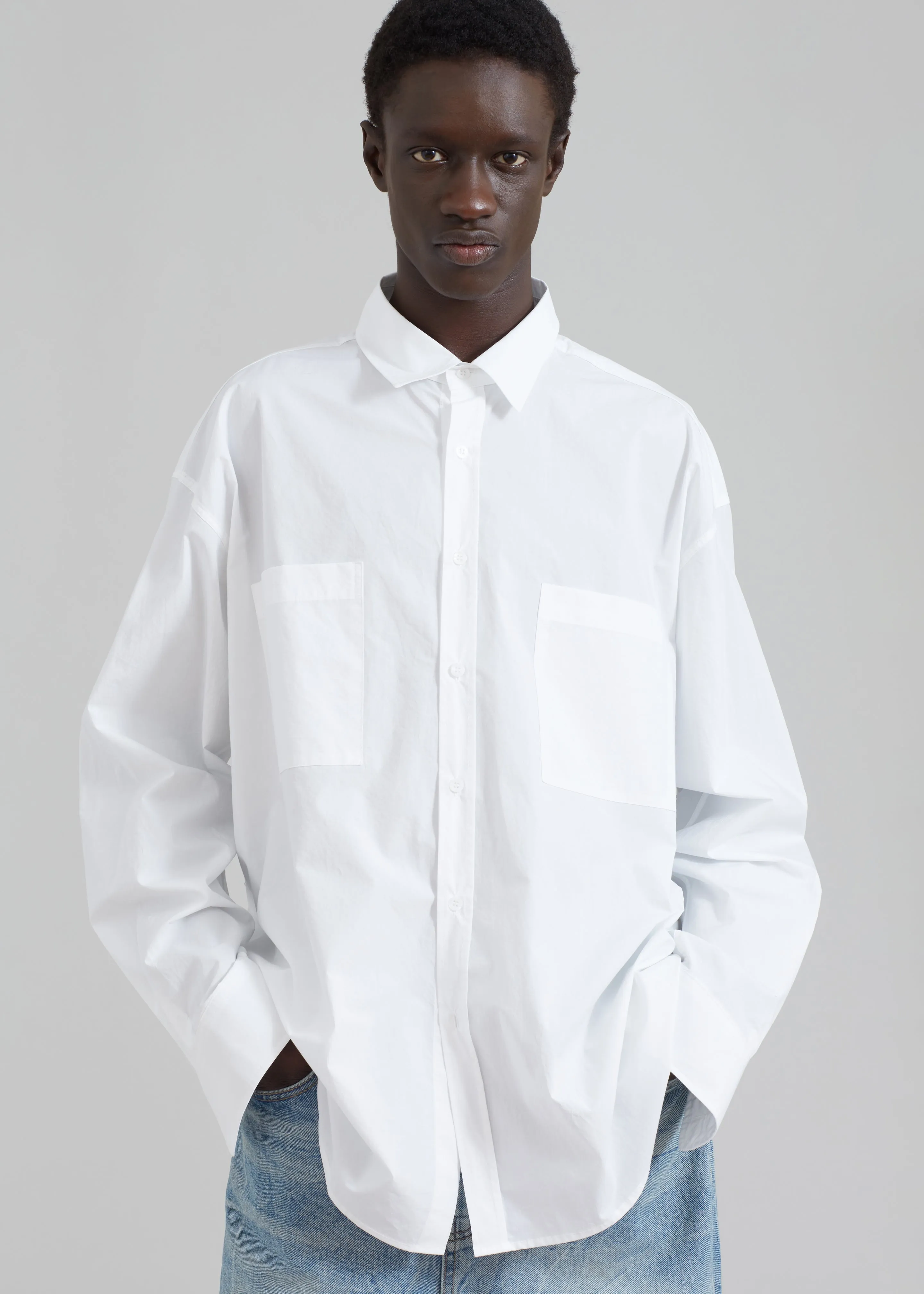 Gus Oversized Shirt - White sold by Frankie Shop