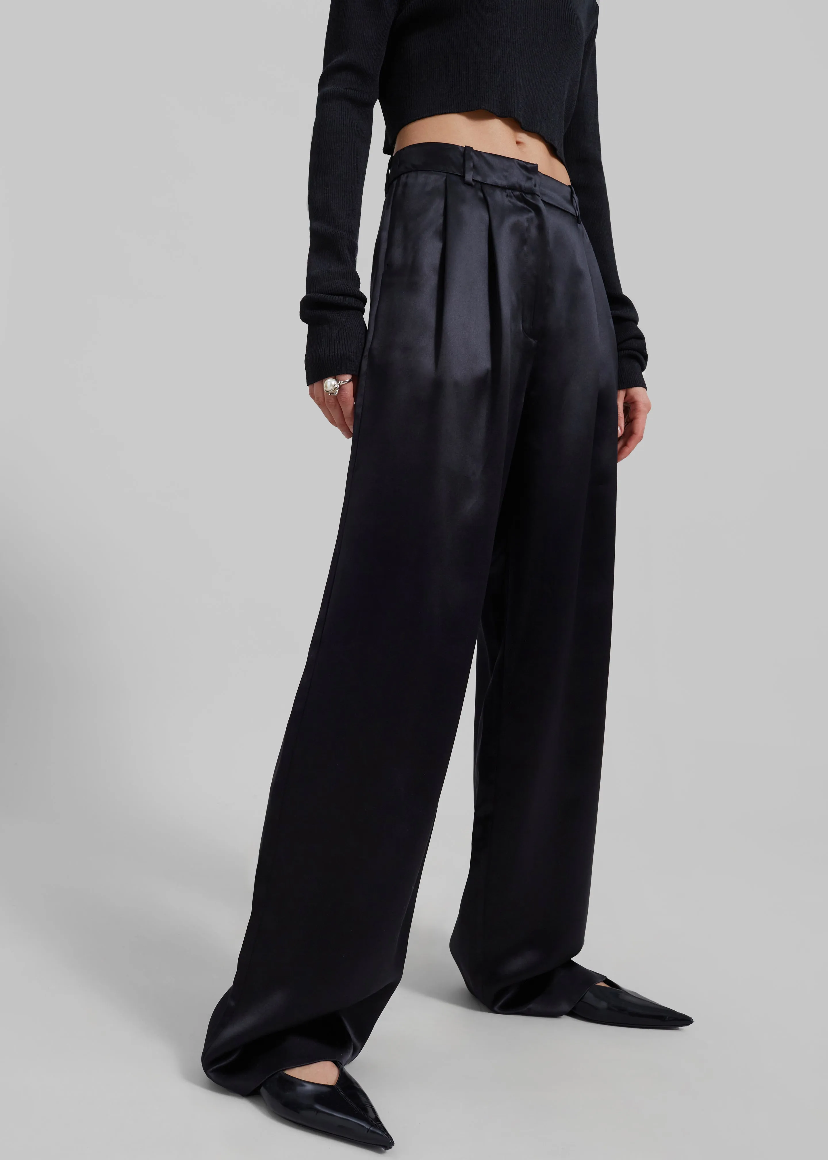 Loulou Studio Vione Pants - Black sold by Frankie Shop product image thumbnail 4
