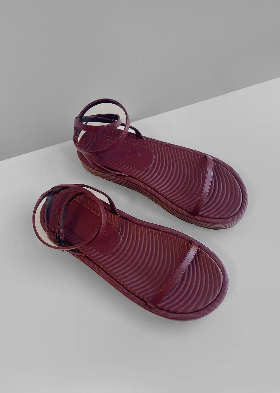 TFS x Bettina Vermillon Onda Strap Sandal - Burgundy sold by Frankie Shop product image thumbnail 2