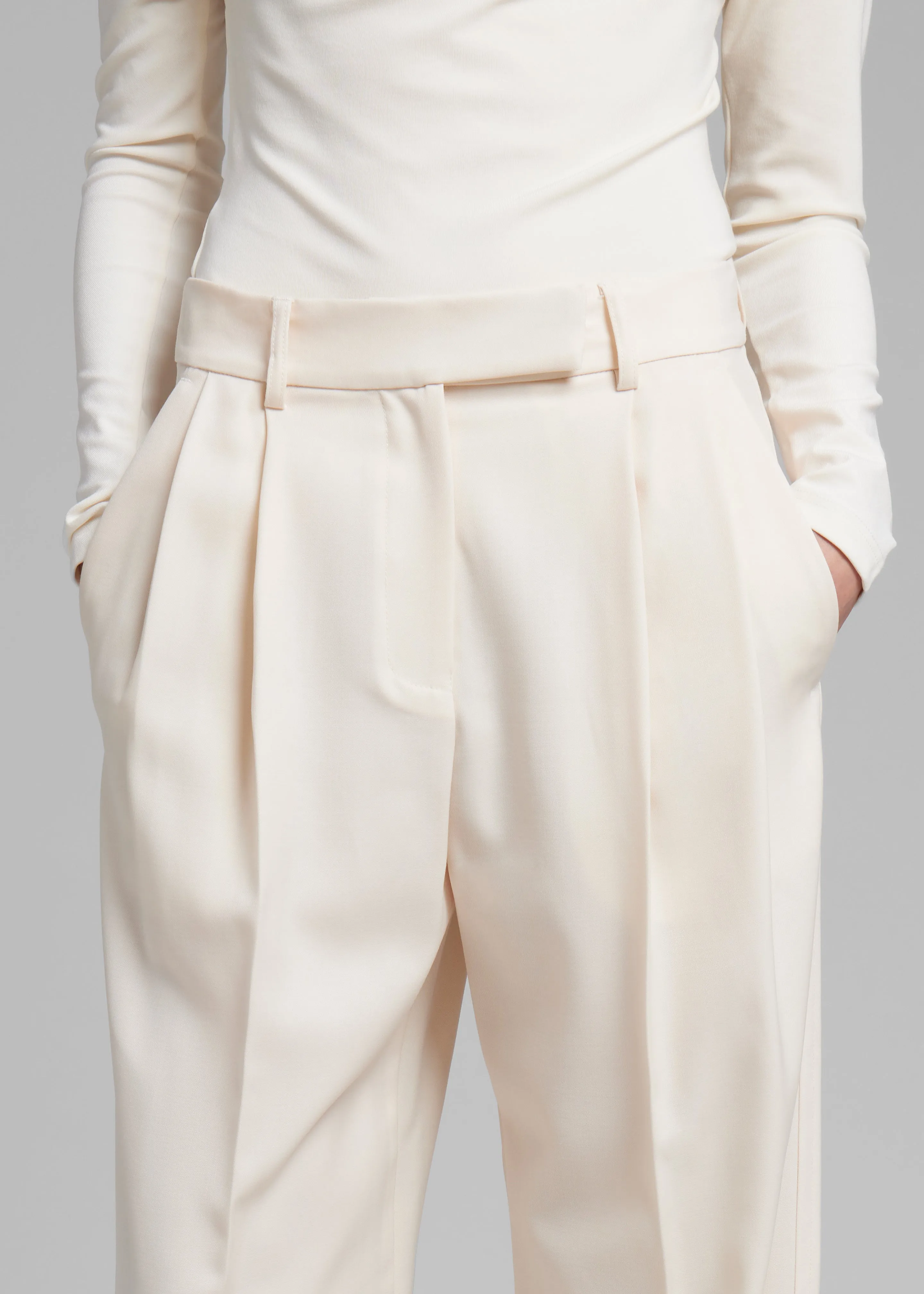 Esse Studios Portia Tailored Trousers - Crema sold by Frankie Shop product image thumbnail 4