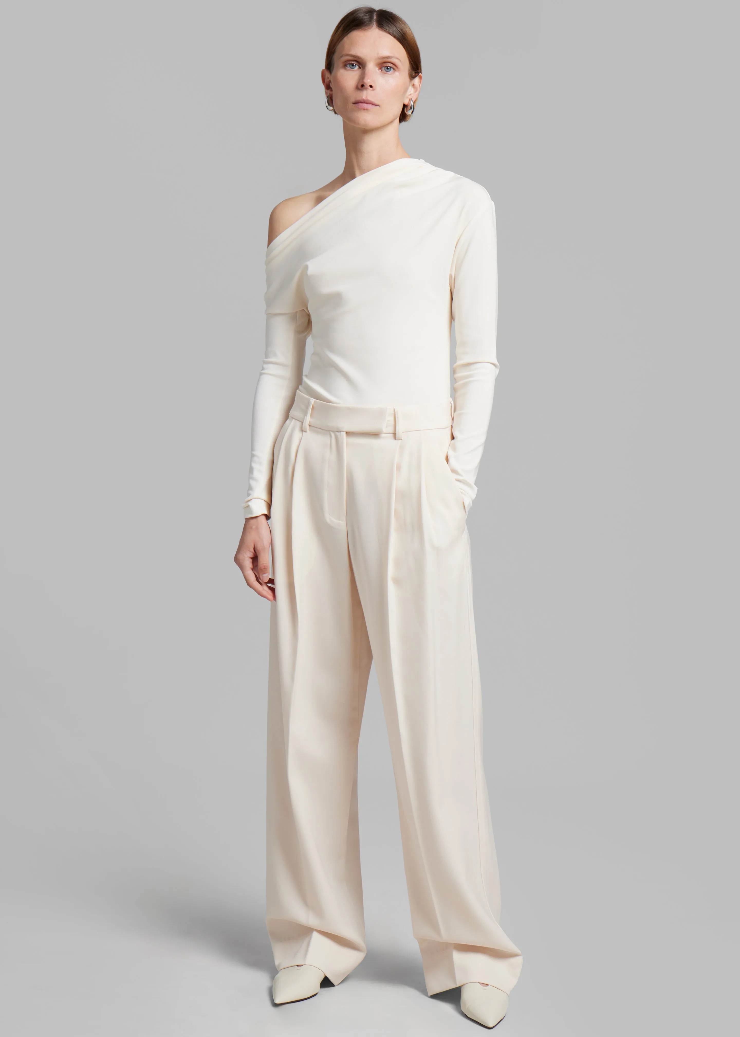 Esse Studios Portia Tailored Trousers - Crema sold by Frankie Shop