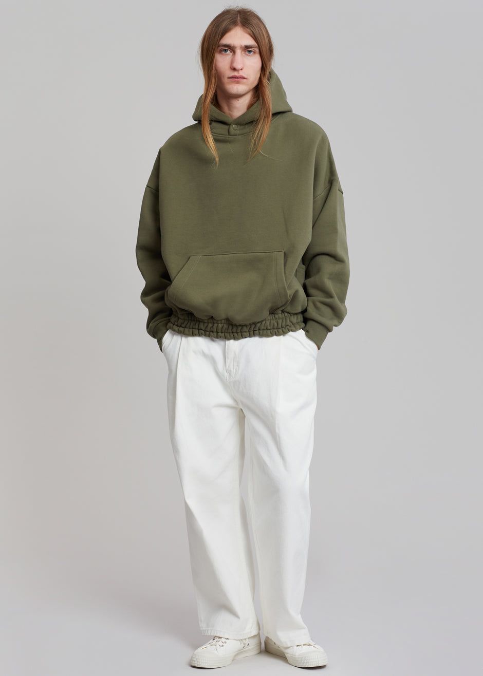 Gene Hoodie - Dark Olive sold by Frankie Shop