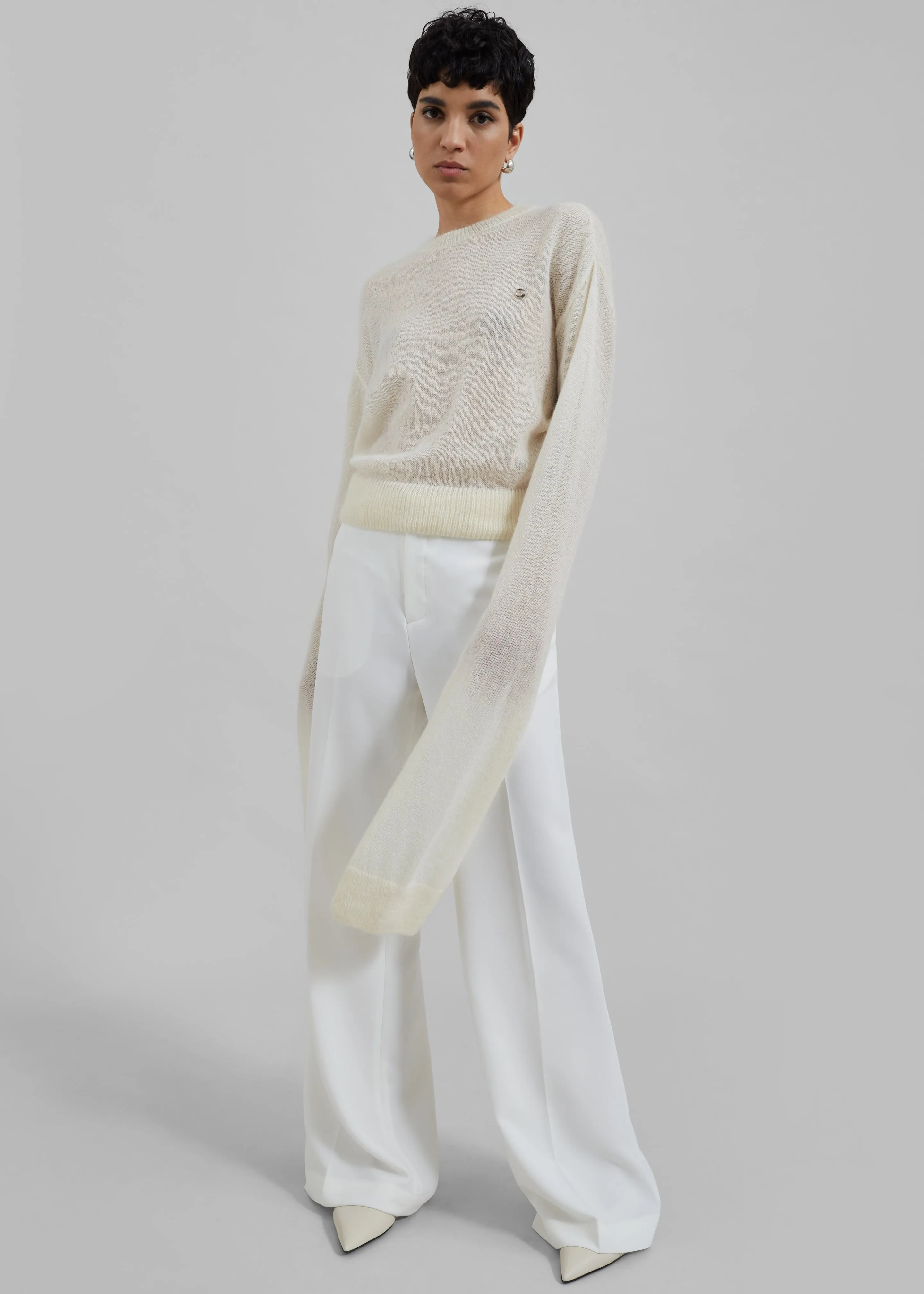 Coperni Knotted Sleeves Jumper - White sold by Frankie Shop