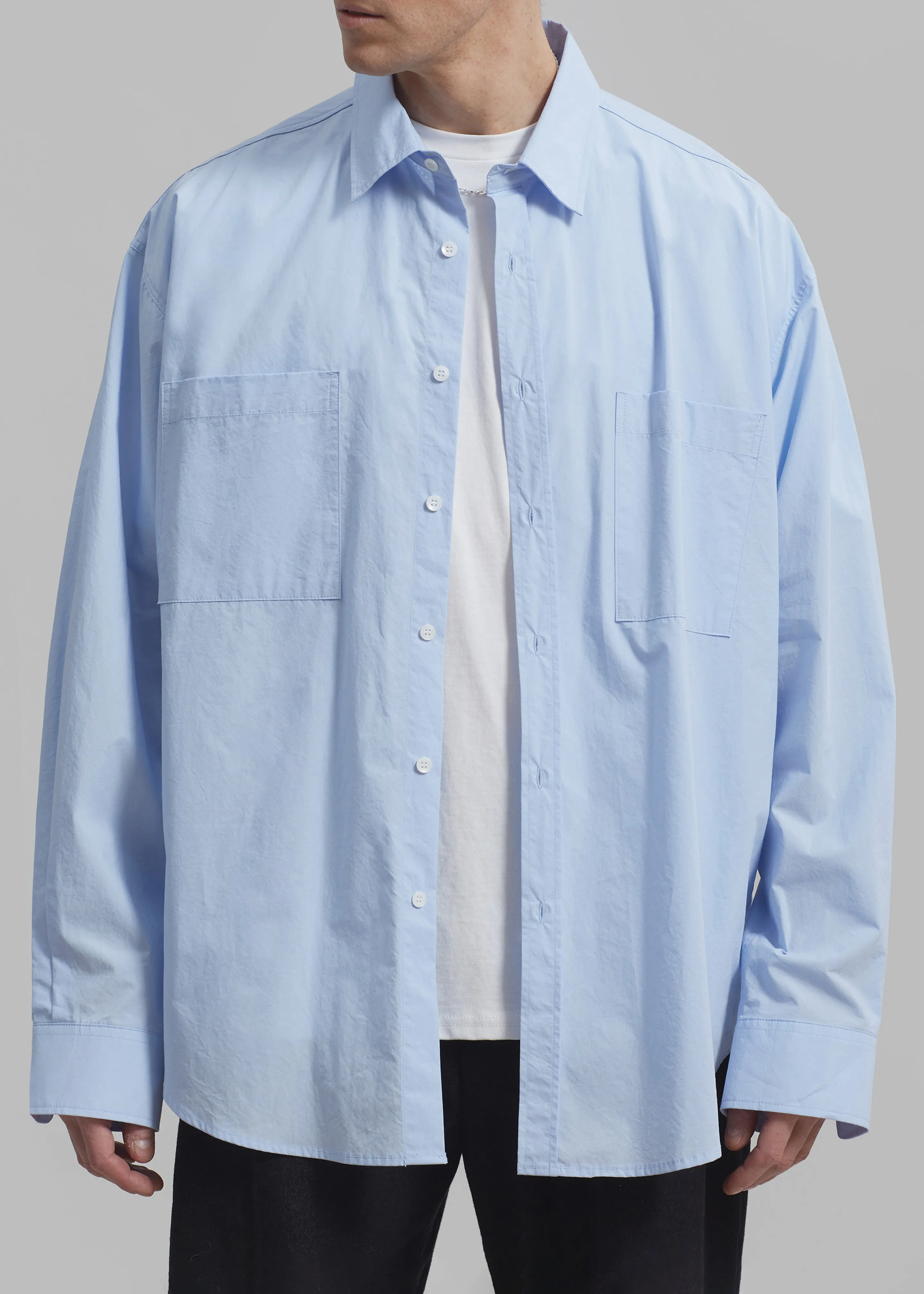 Gus Oversized Shirt - Sky sold by Frankie Shop product image thumbnail 3