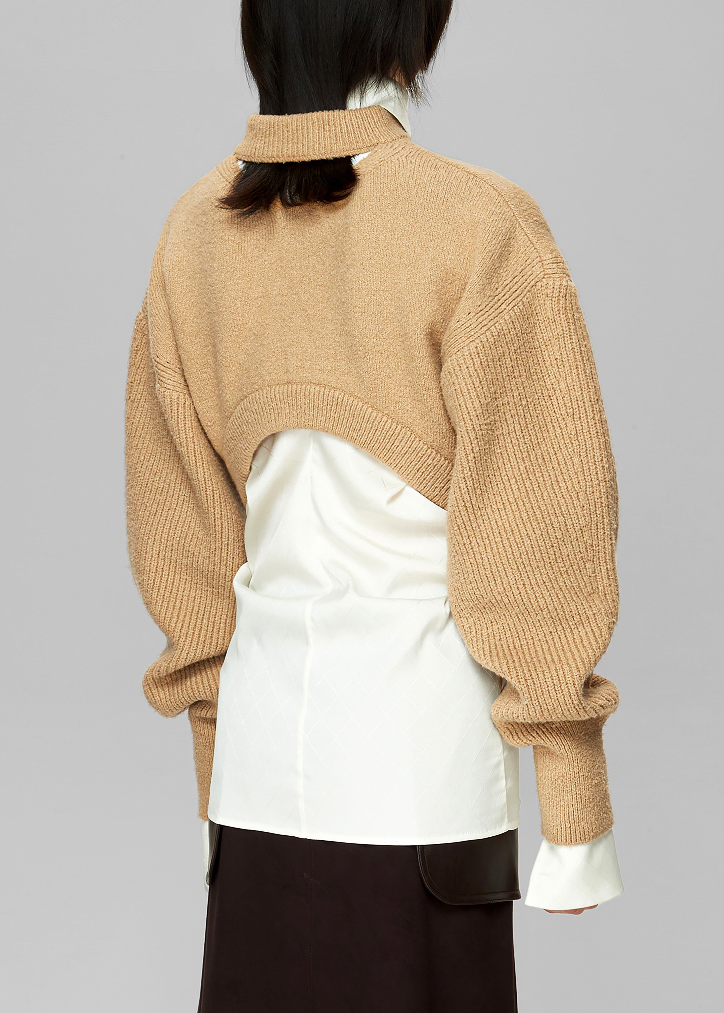 Low Classic Back Point Crop Knit - Beige sold by Frankie Shop product image thumbnail 5