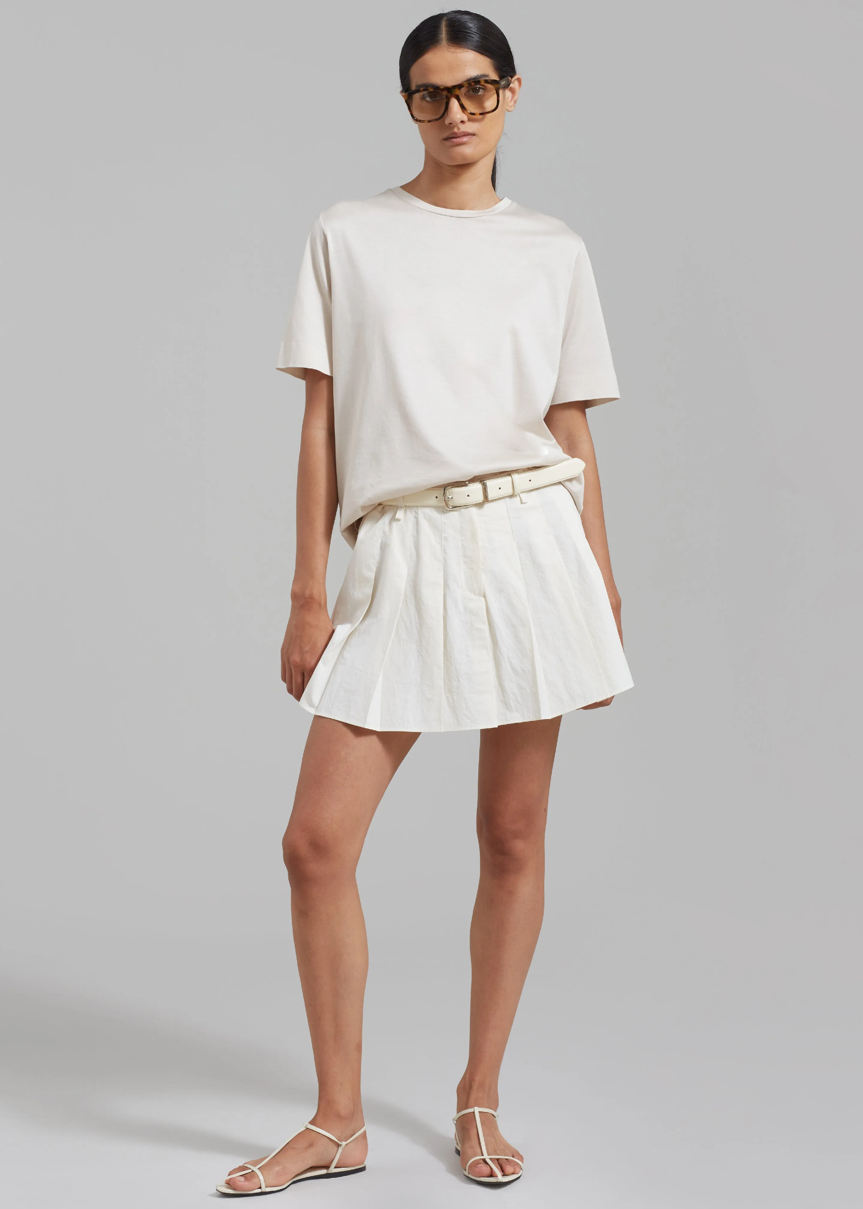 Rachael Pleated Mini Skirt - White sold by Frankie Shop product image thumbnail 4