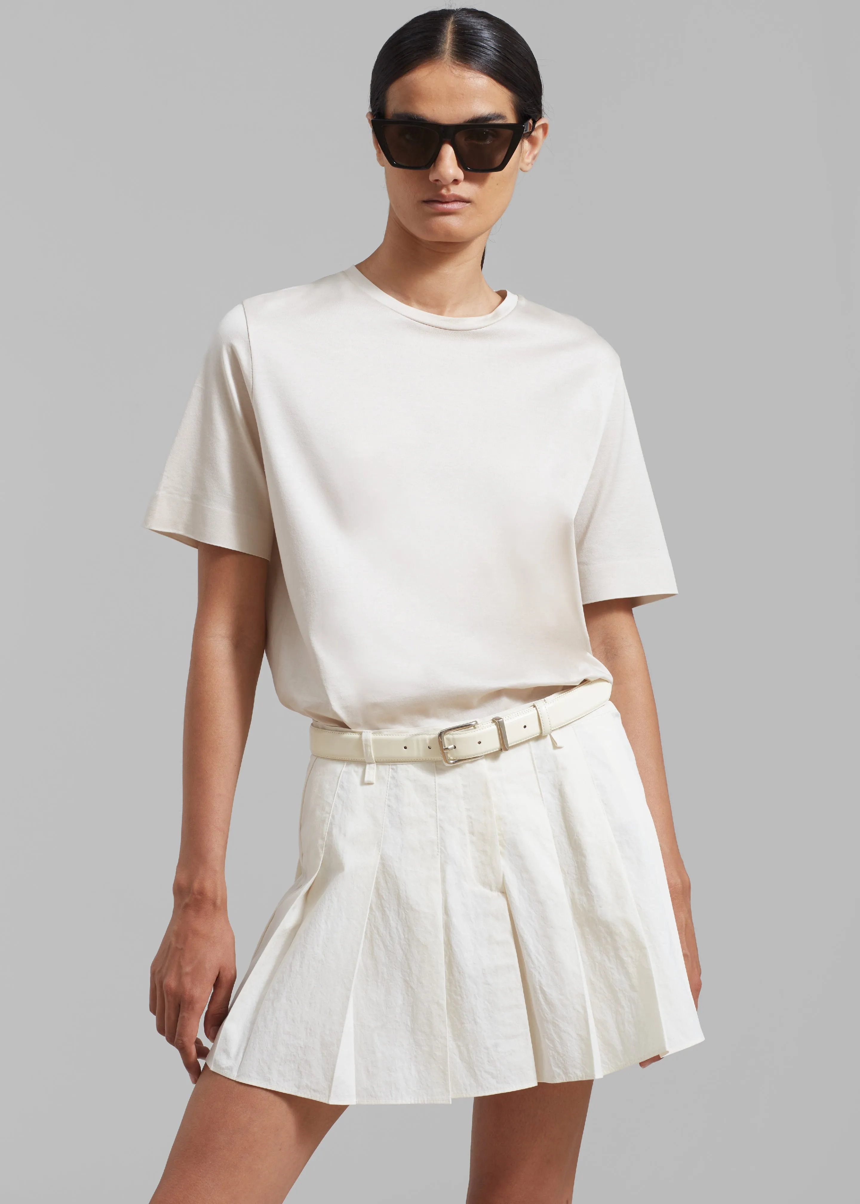Rachael Pleated Mini Skirt - White sold by Frankie Shop product image thumbnail 5