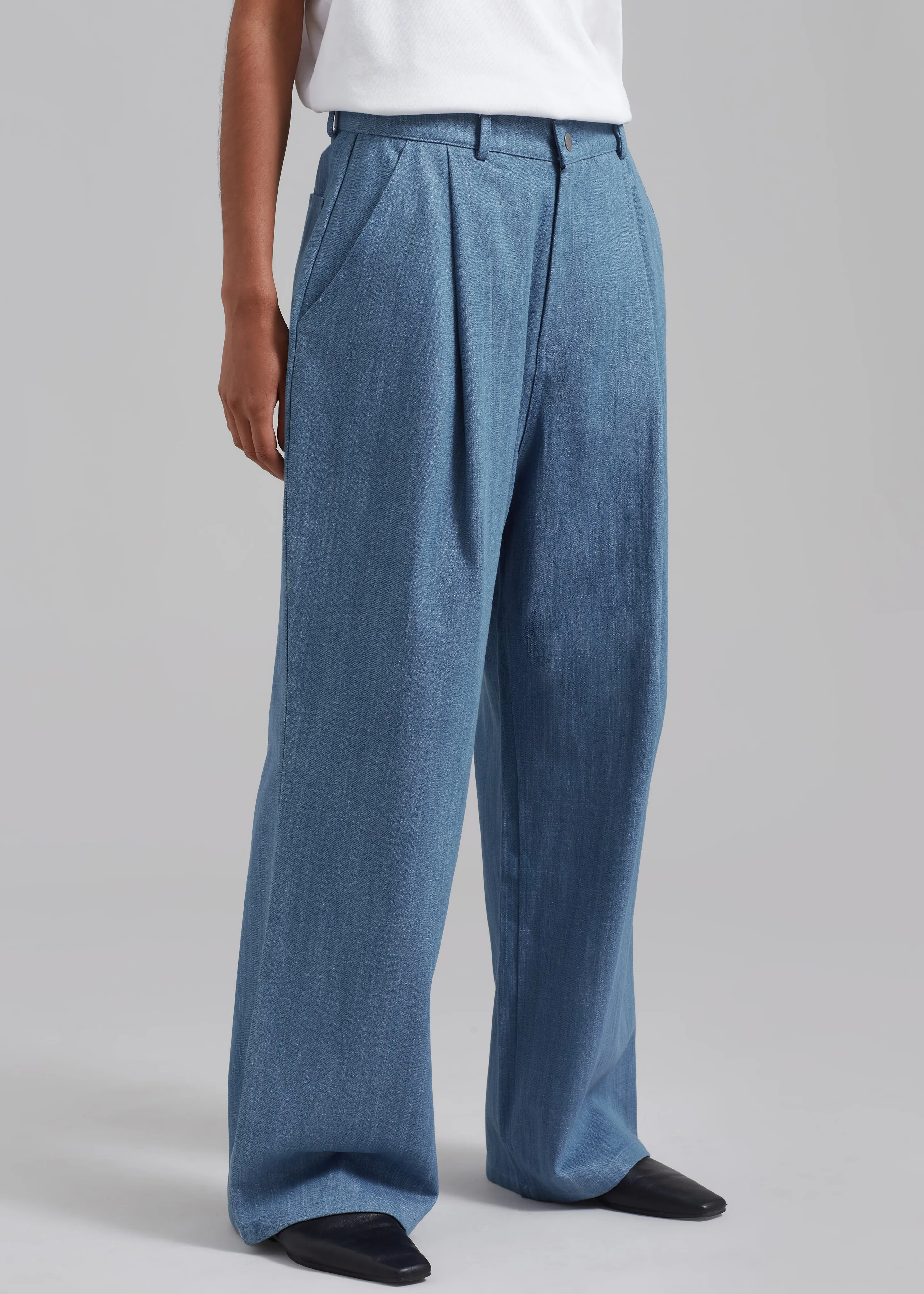 Jan Denim Pants - Blue sold by Frankie Shop product image thumbnail 4