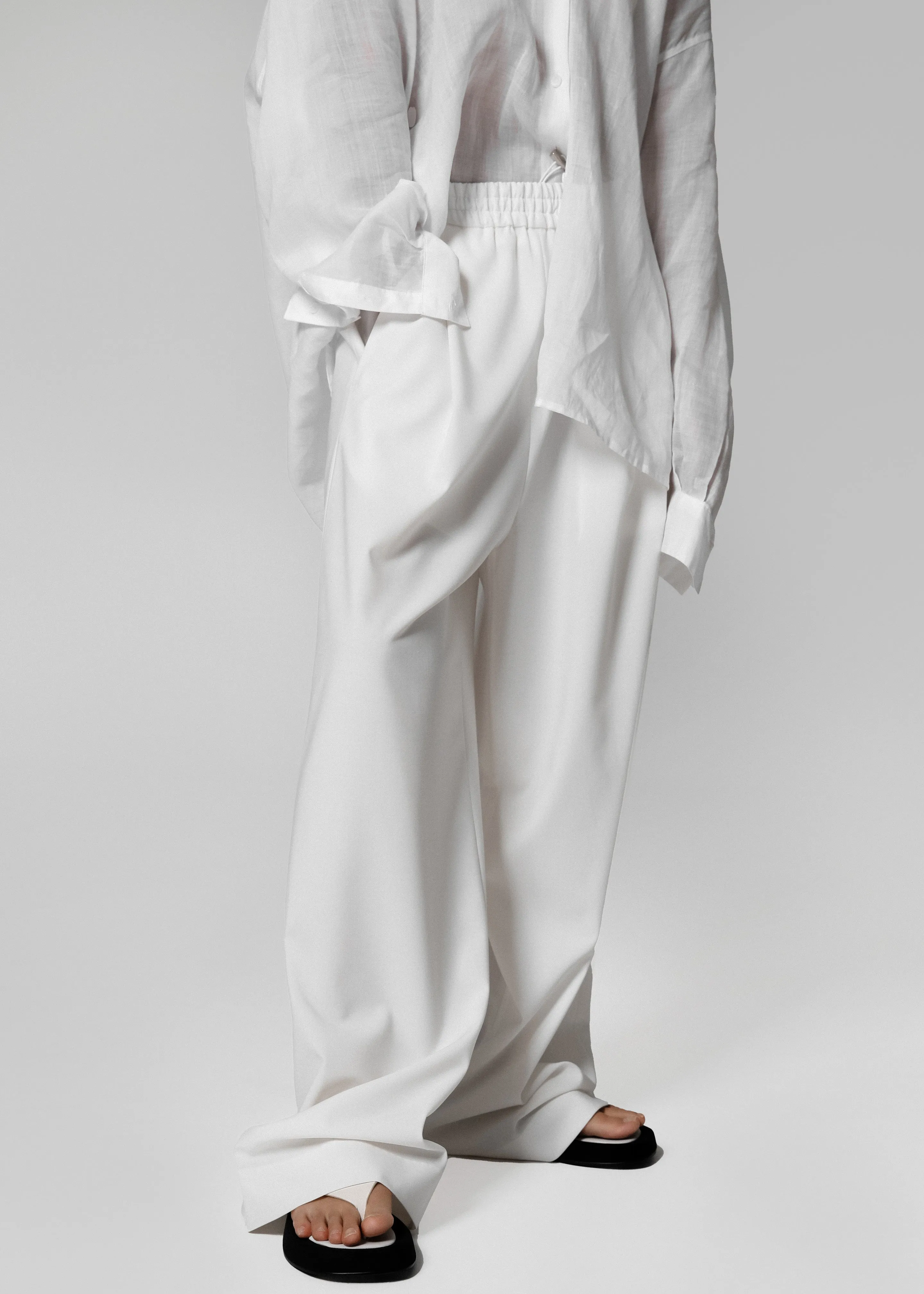 Neva Wide Trousers - White sold by Frankie Shop product image thumbnail 3