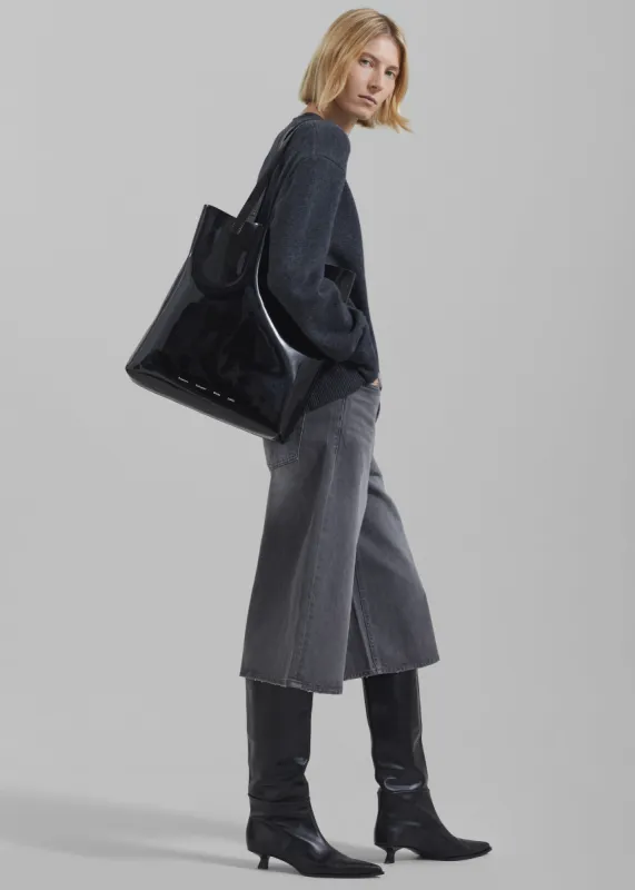 Proenza Schouler White Label Walker Patent Tote Bag - Black sold by Frankie Shop