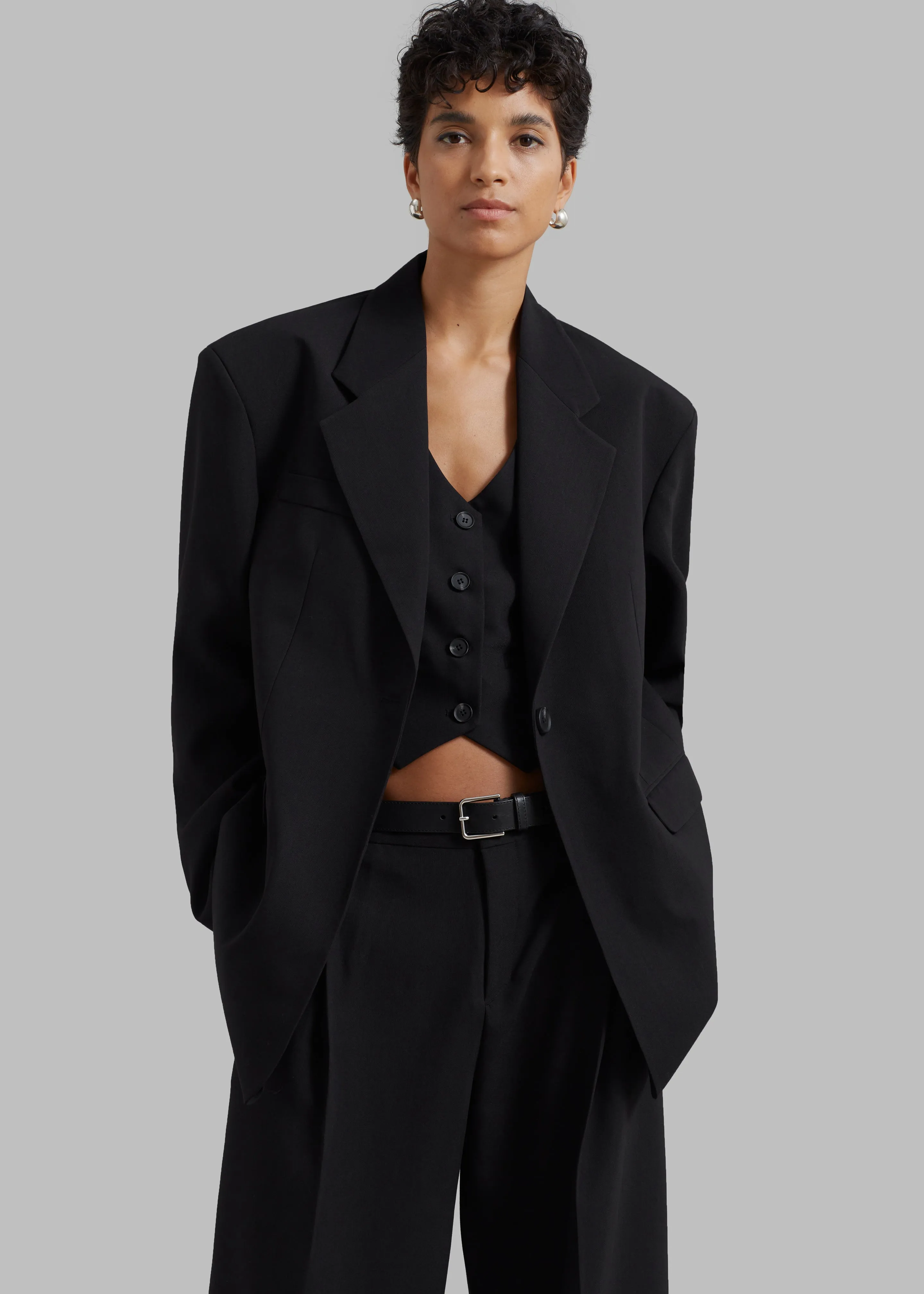 The Frankie Shop GLADYS BLAZER ※ジャケットのみ Gelso Oversized Blazer - Light Taupe Melange – The Frankie Shop
