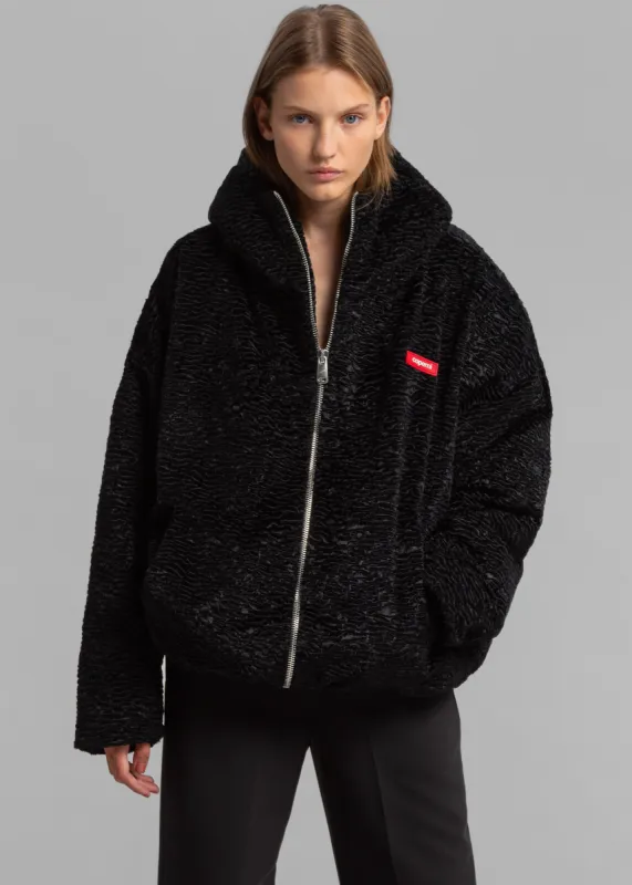 Coperni Oversized Hooded Jacket - Black made by Frankie Shop