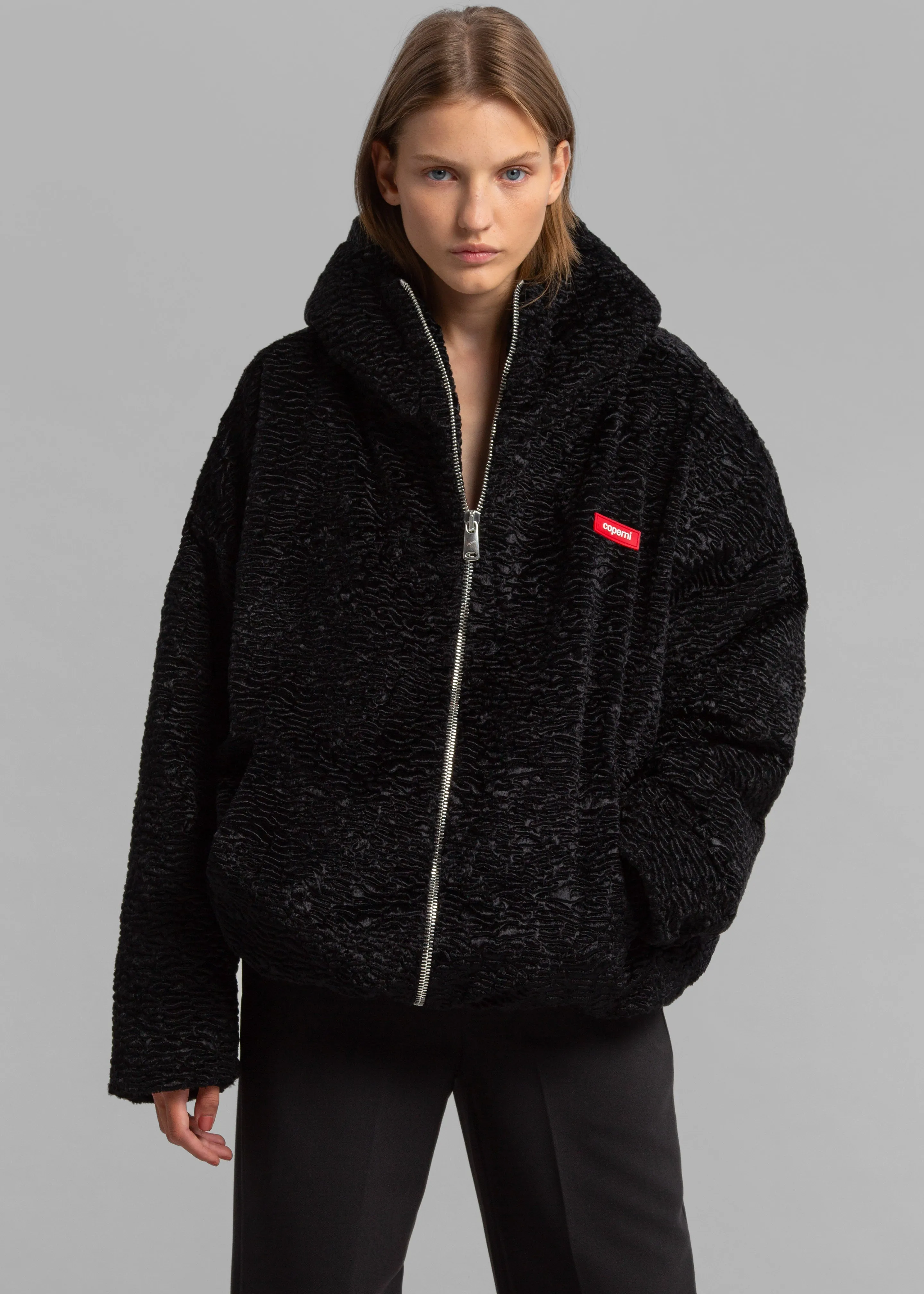Coperni Oversized Hooded Jacket - Black sold by Frankie Shop
