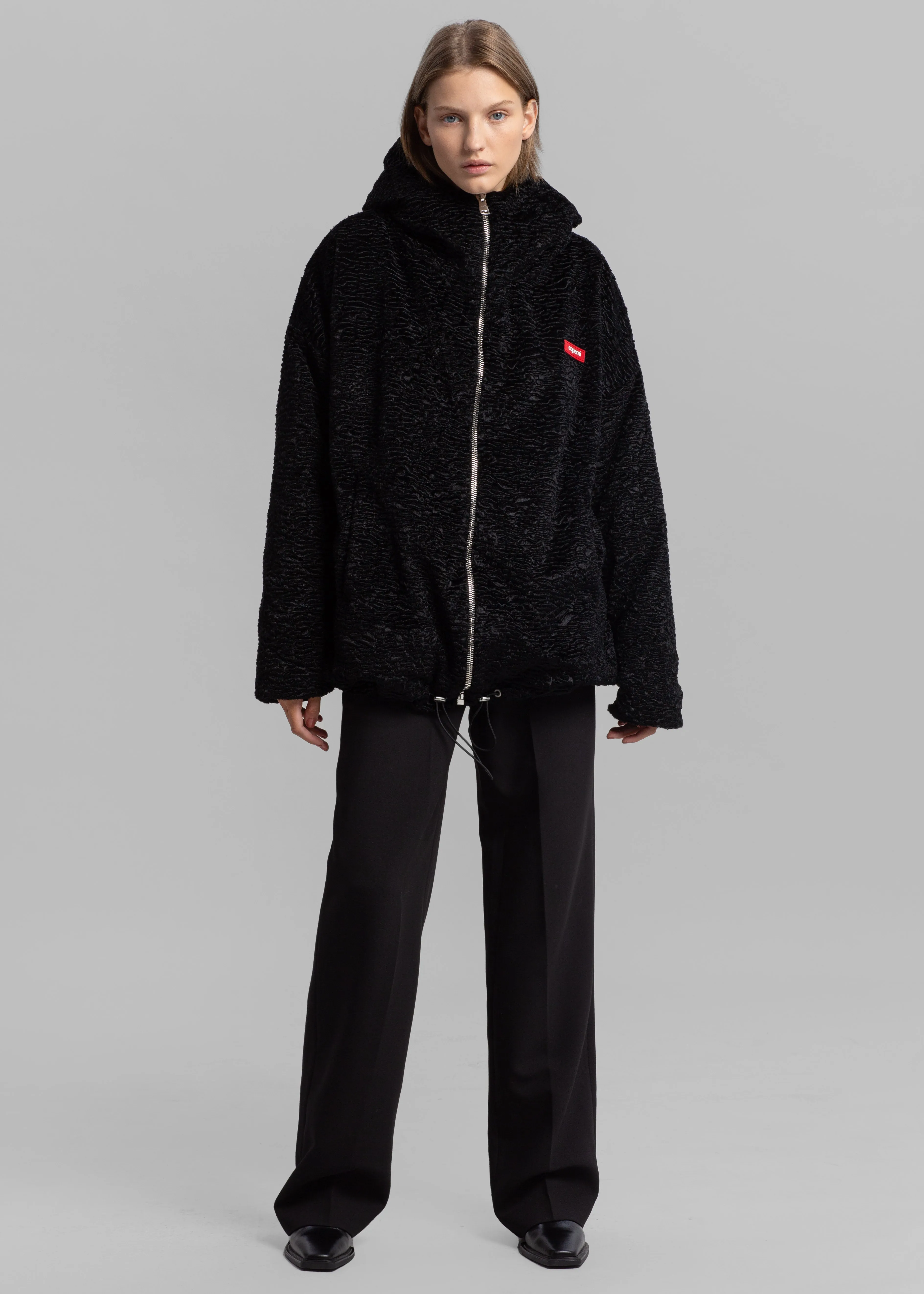 Coperni Oversized Hooded Jacket - Black sold by Frankie Shop product image thumbnail 3