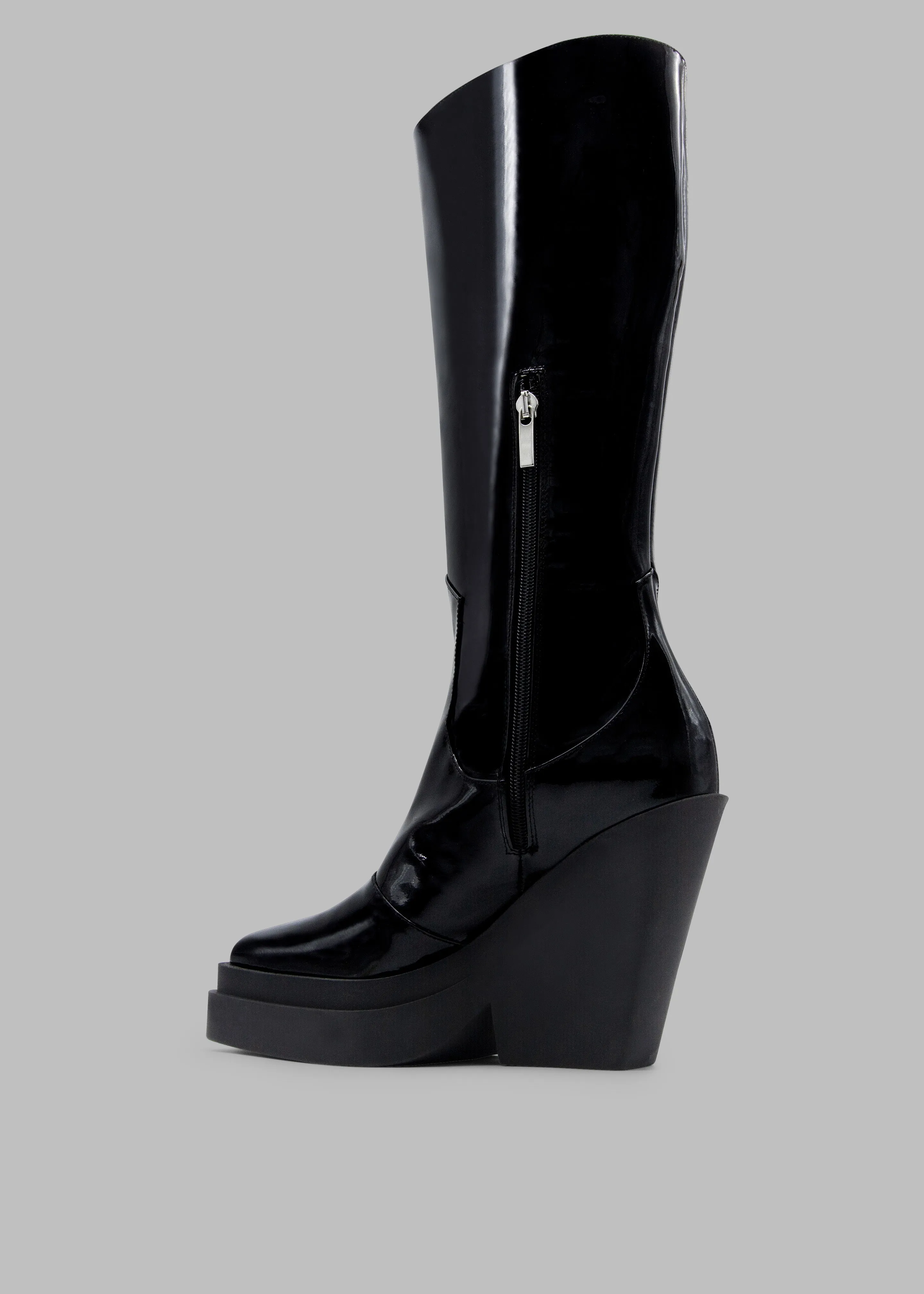 Gia Borghini Gia 14 Knee-High Texan Boots - Patent Black sold by Frankie Shop product image thumbnail 5