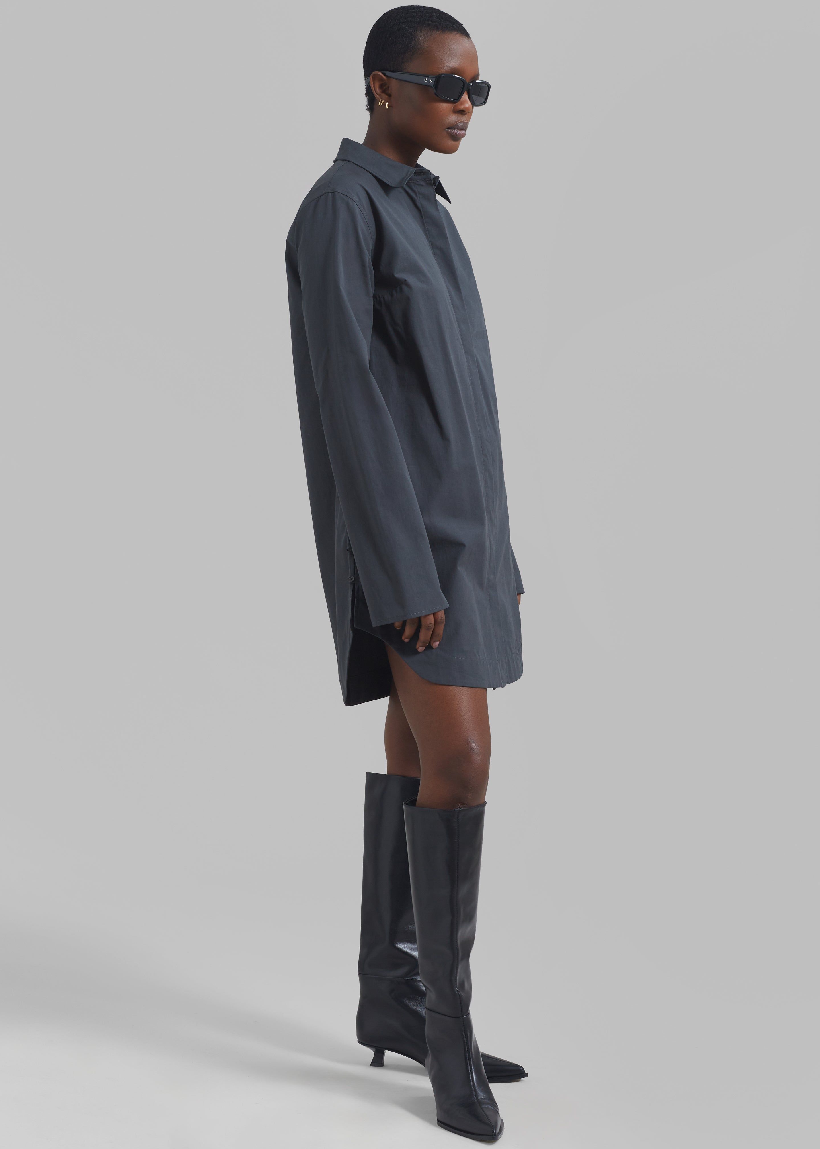 Loulou Studio Eknath Poplin Shirt - Iron Grey sold by Frankie Shop product image thumbnail 2