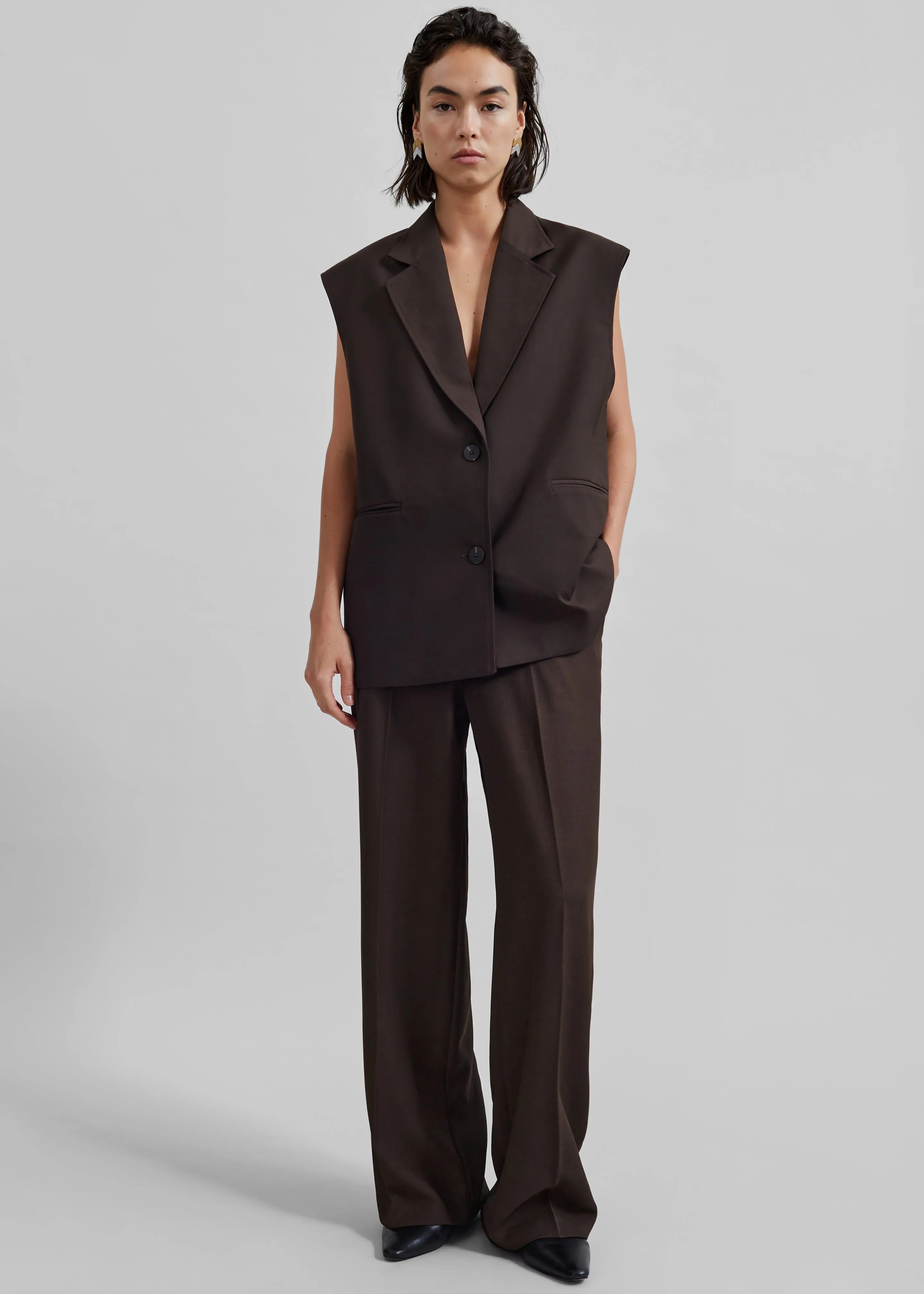 Tallin Vest - Brown sold by Frankie Shop product image thumbnail 5