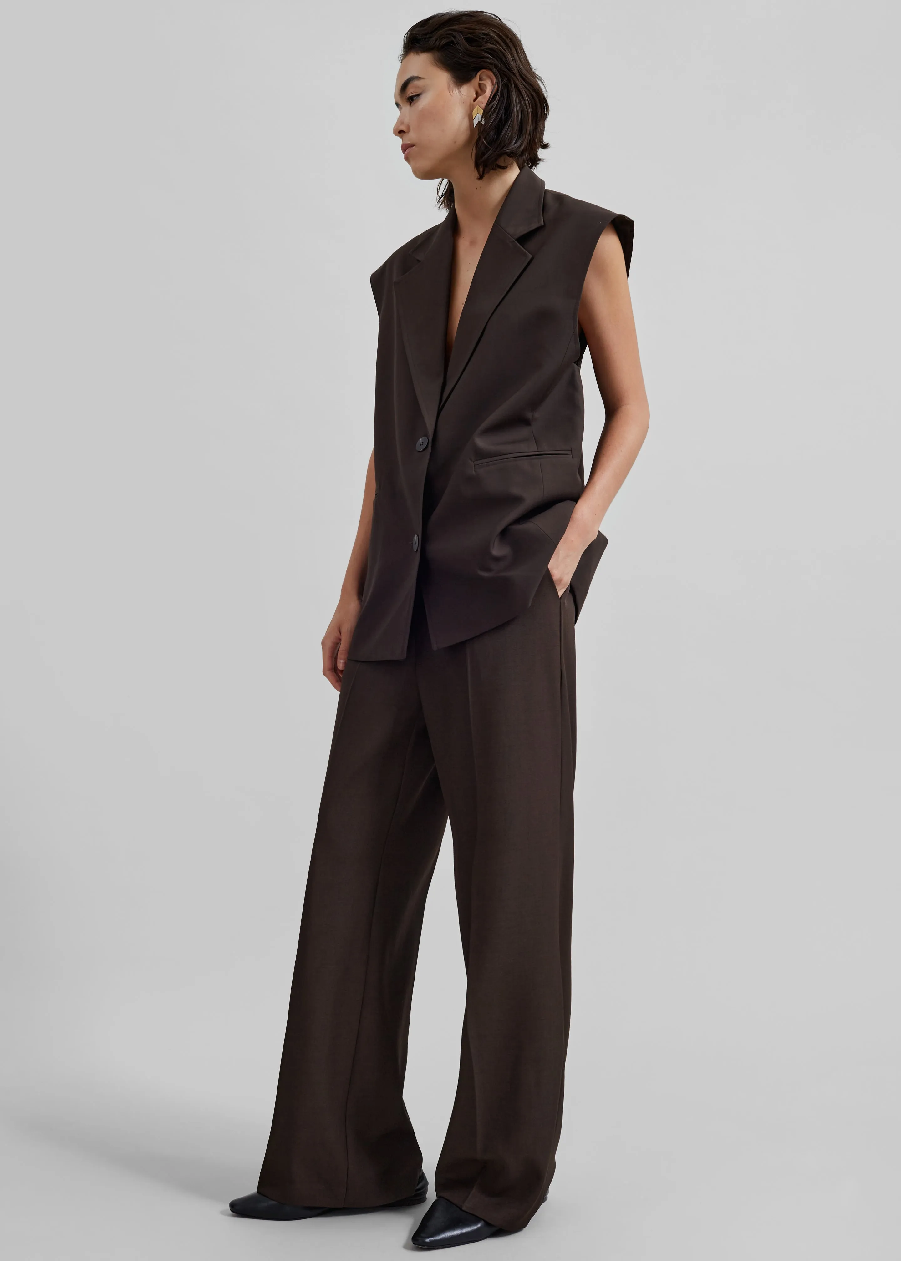 Tallin Vest - Brown sold by Frankie Shop