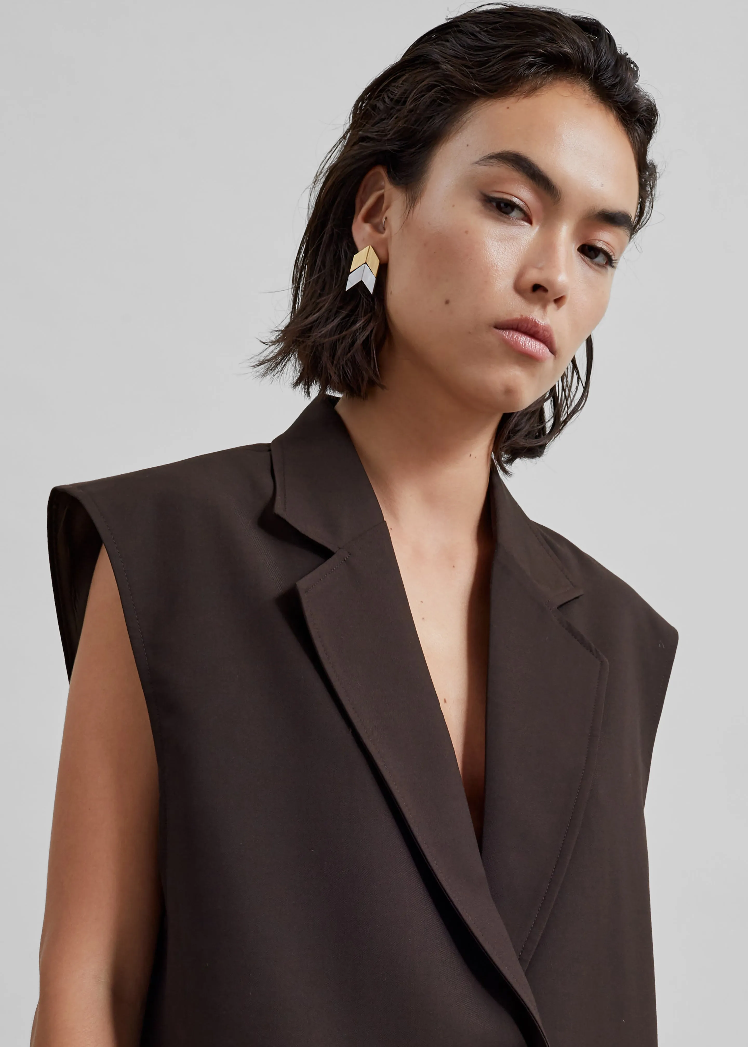 Tallin Vest - Brown sold by Frankie Shop product image thumbnail 4