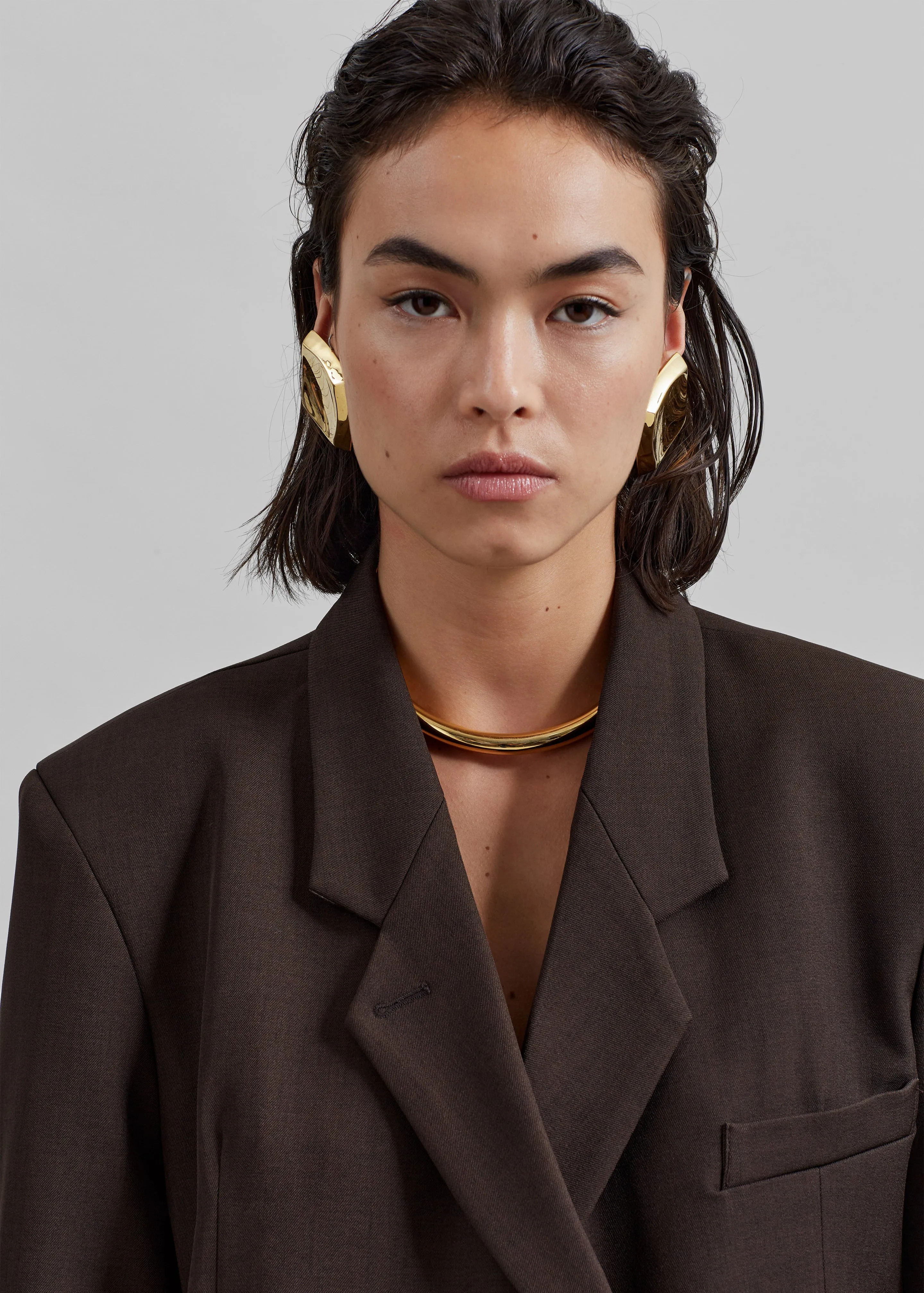 Nisha Double Breasted Blazer - Brown sold by Frankie Shop product image thumbnail 4