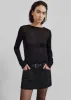 Mesa Sheer Long Sleeve Tee - Black sold by Frankie Shop