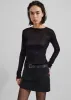 Mesa Sheer Long Sleeve Tee - Black sold by Frankie Shop
