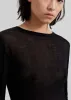 Mesa Sheer Long Sleeve Tee - Black sold by Frankie Shop
