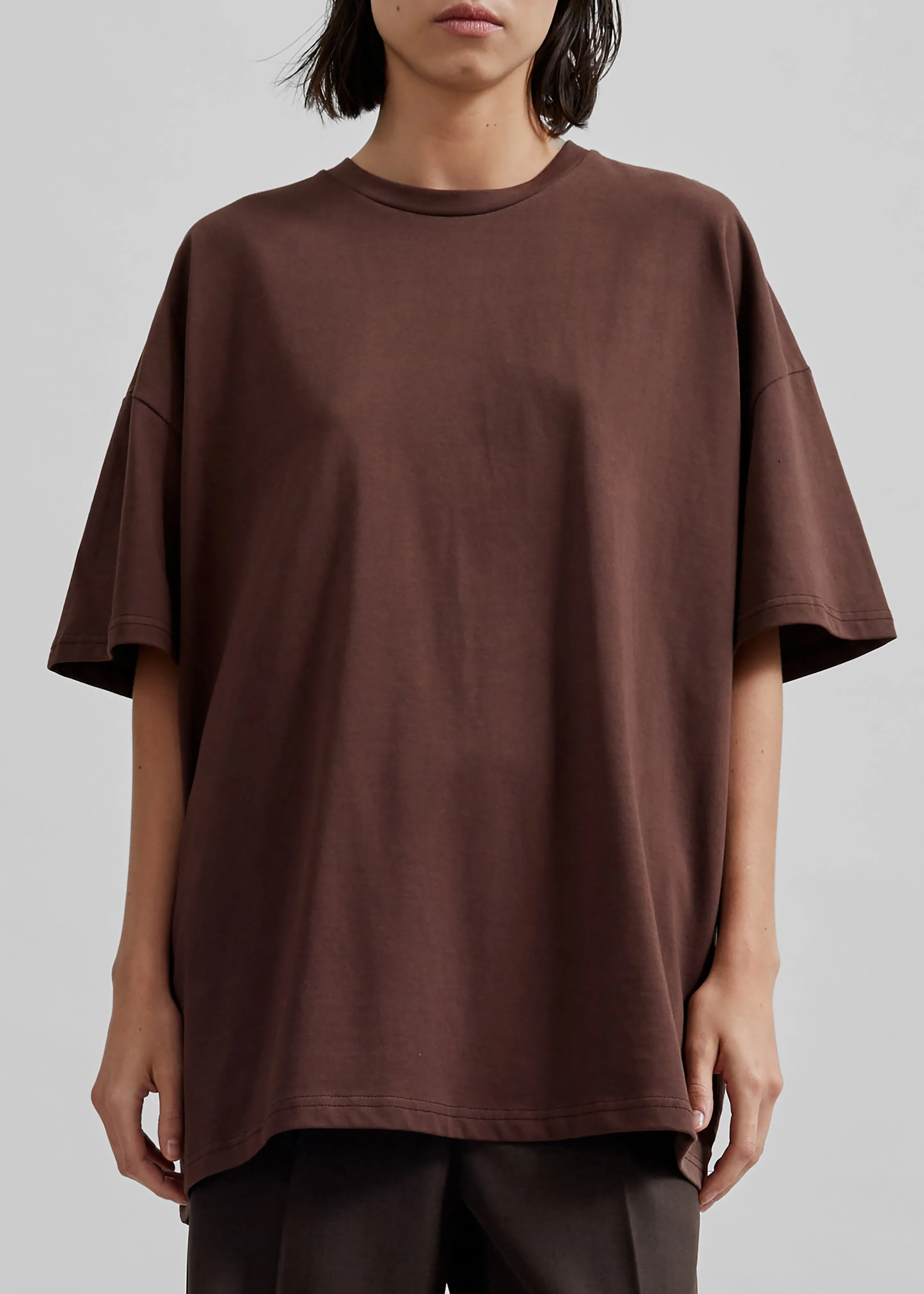 Faro Boxy Tee - Brown sold by Frankie Shop product image thumbnail 4