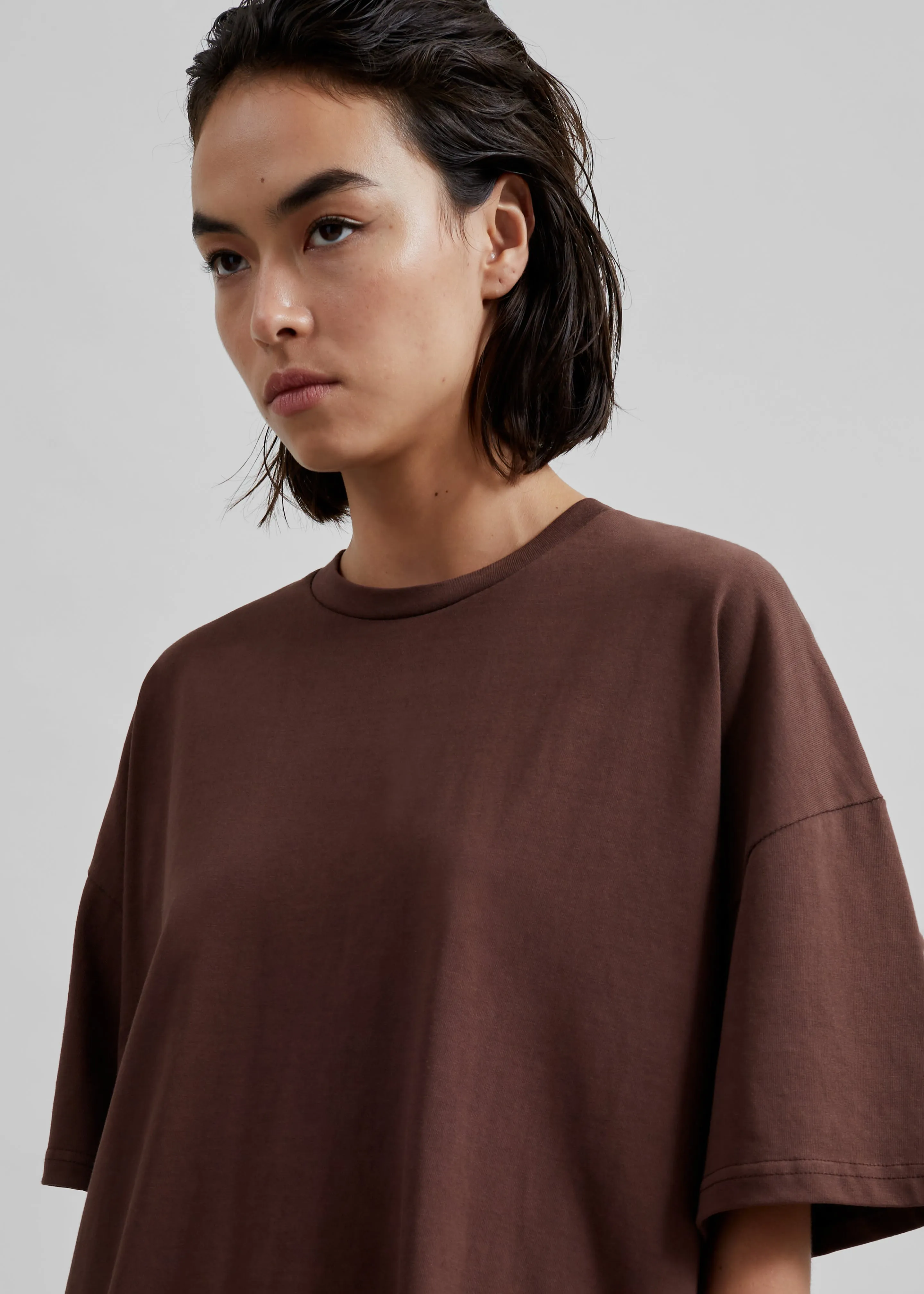 Faro Boxy Tee - Brown sold by Frankie Shop product image thumbnail 3