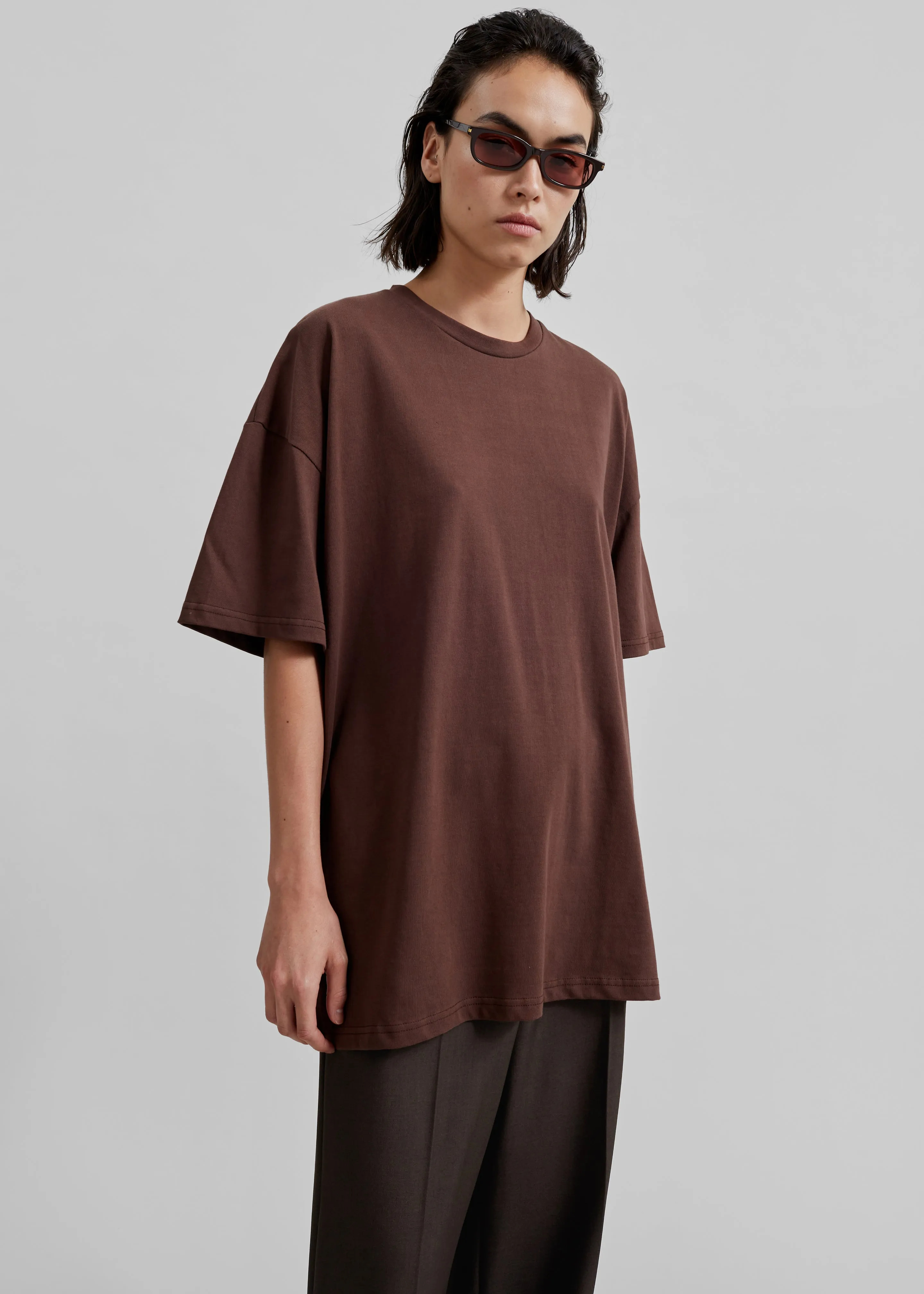 Faro Boxy Tee - Brown sold by Frankie Shop product image thumbnail 5