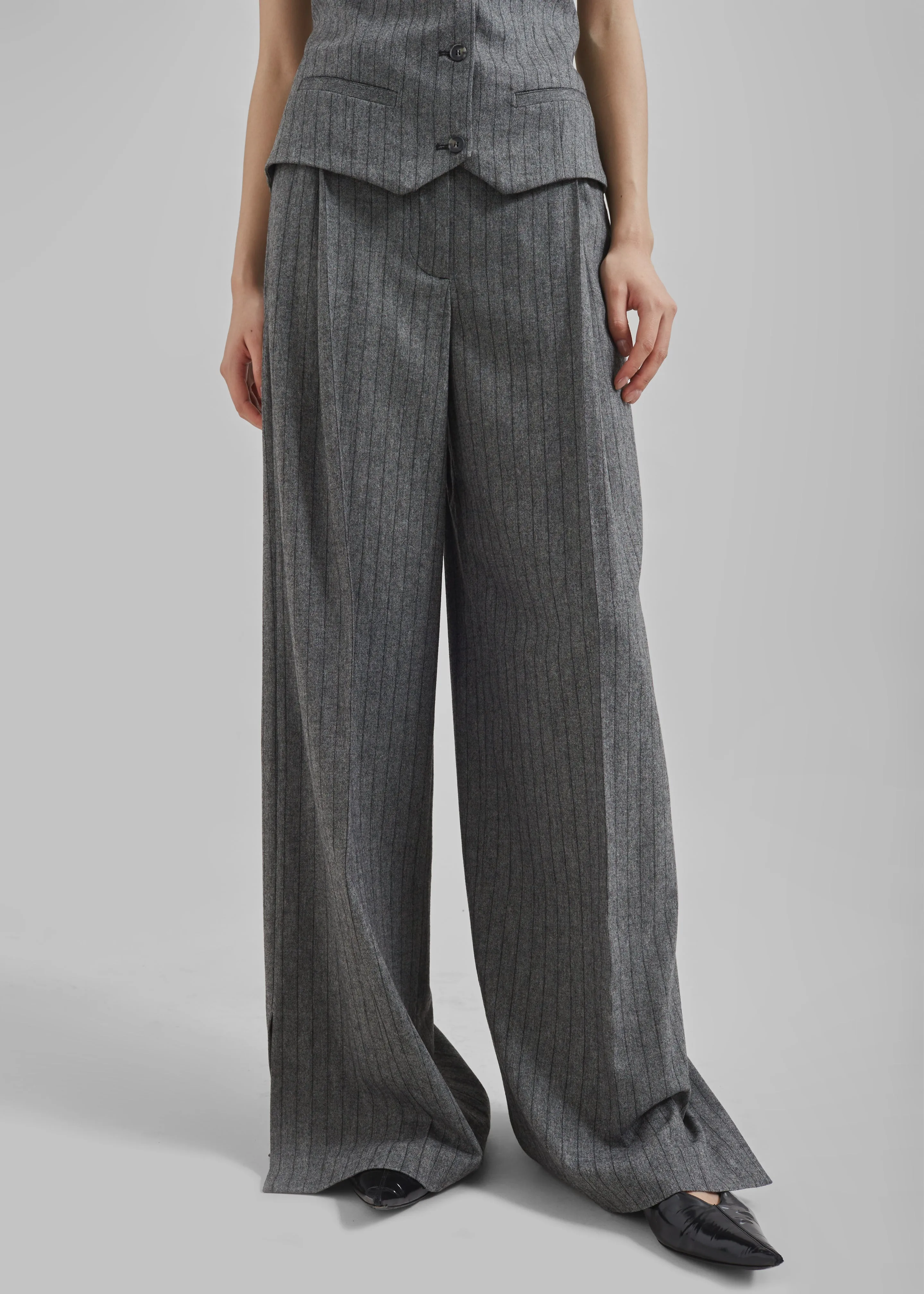 The Garment Tilda Pants - Grey/Black Stripe sold by Frankie Shop product image thumbnail 2