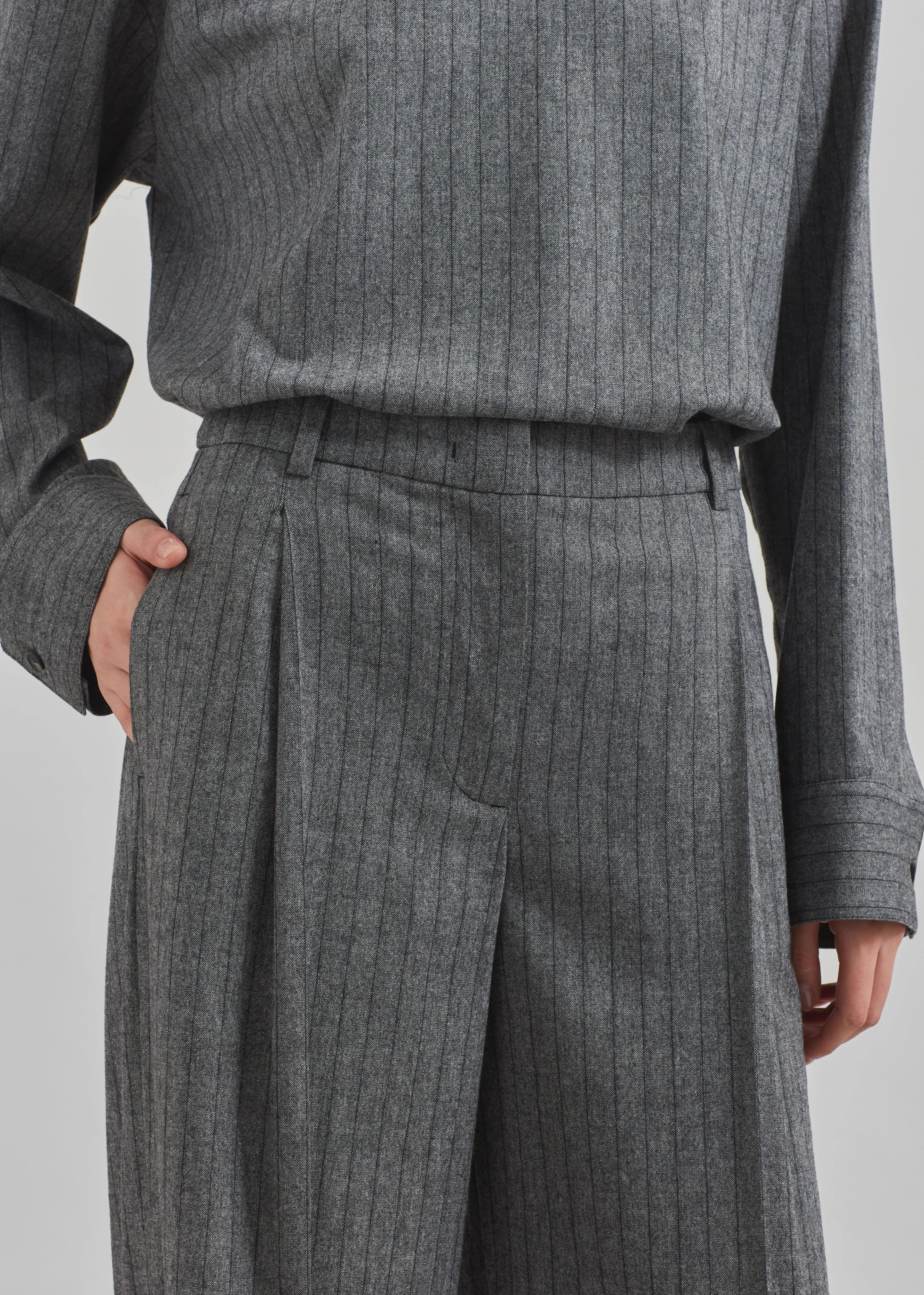 The Garment Tilda Pants - Grey/Black Stripe sold by Frankie Shop product image thumbnail 3