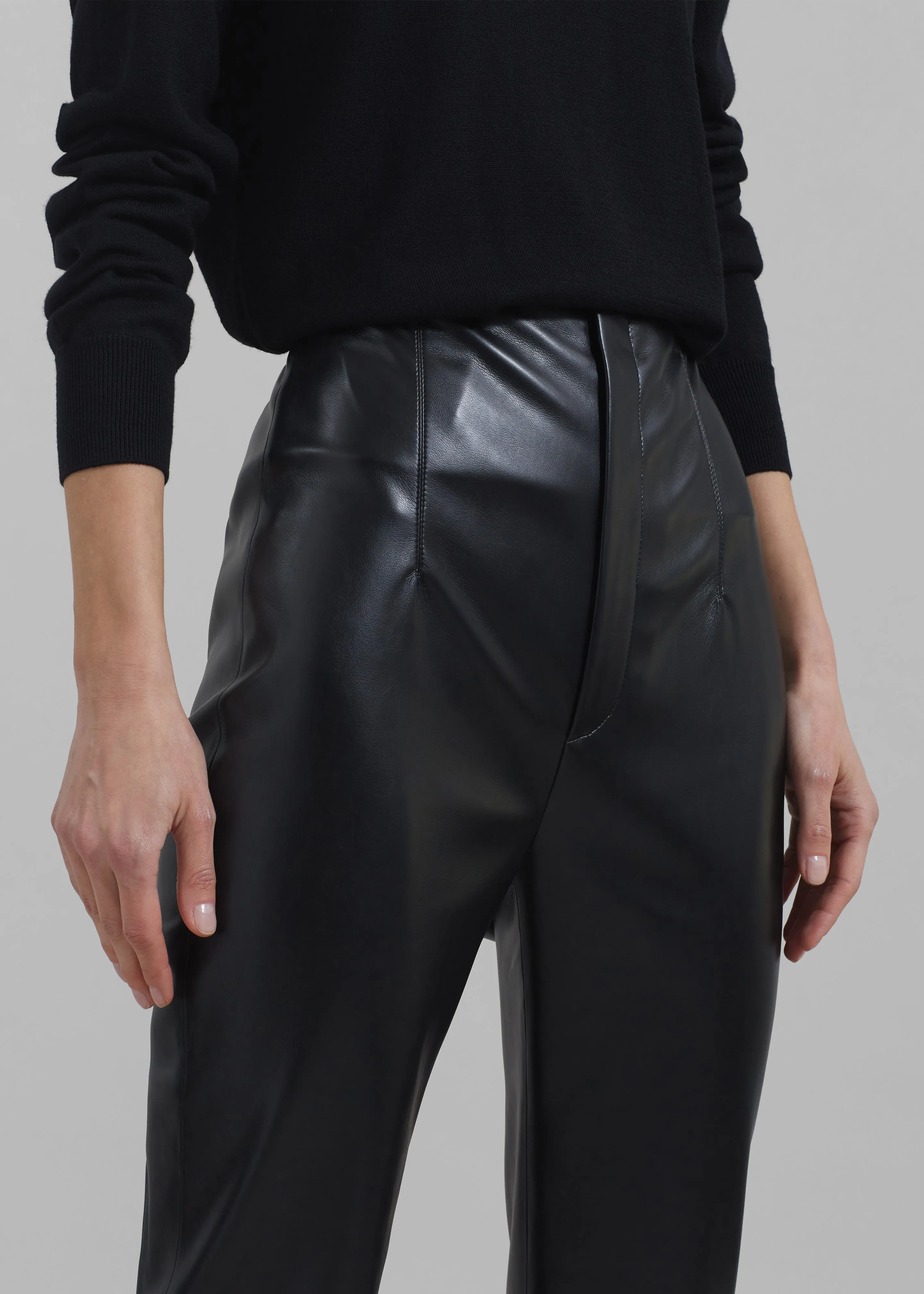 Ziggy Long Leather Pants - Black sold by Frankie Shop product image thumbnail 3