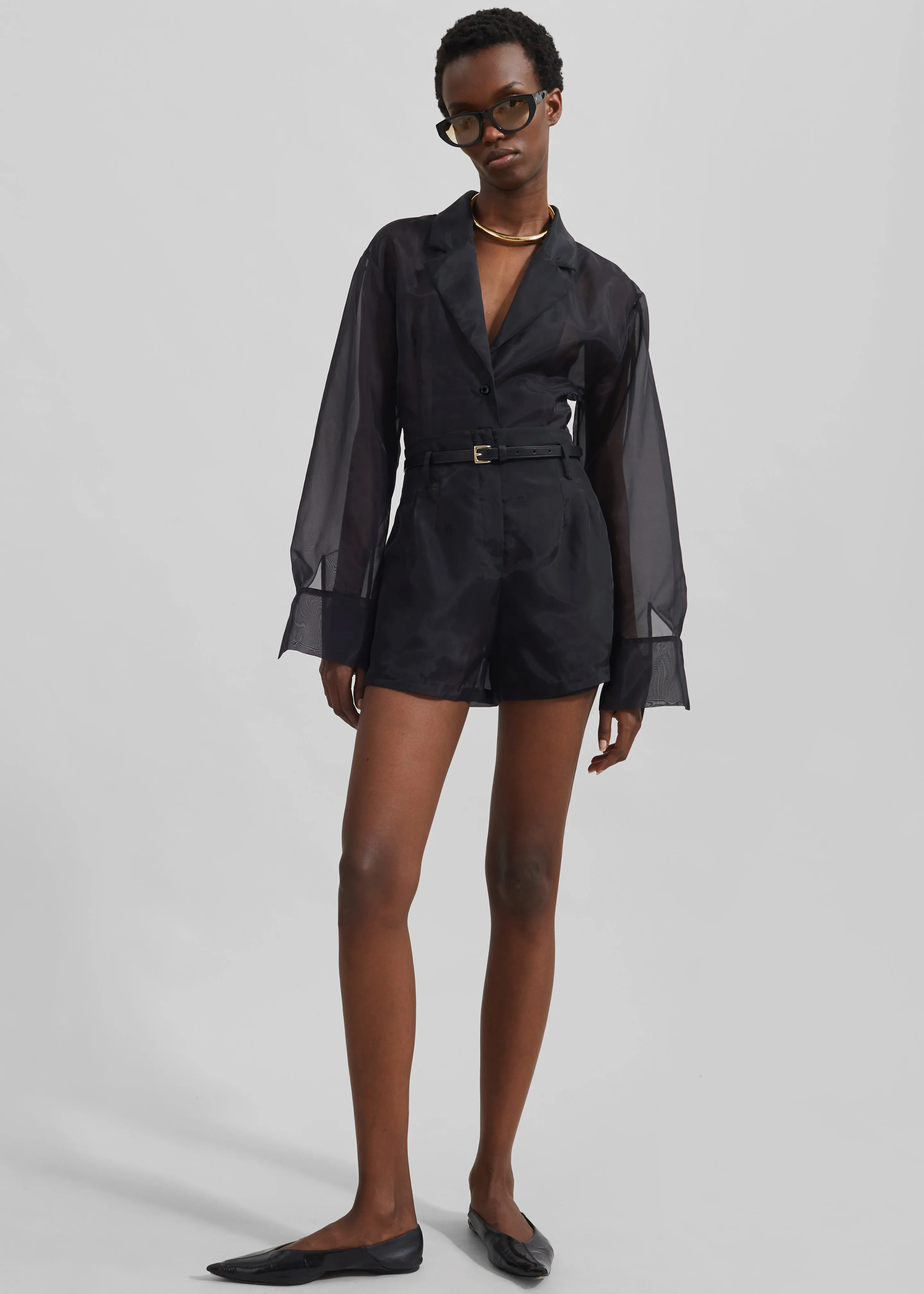 Lise Sheer Blazer - Black sold by Frankie Shop