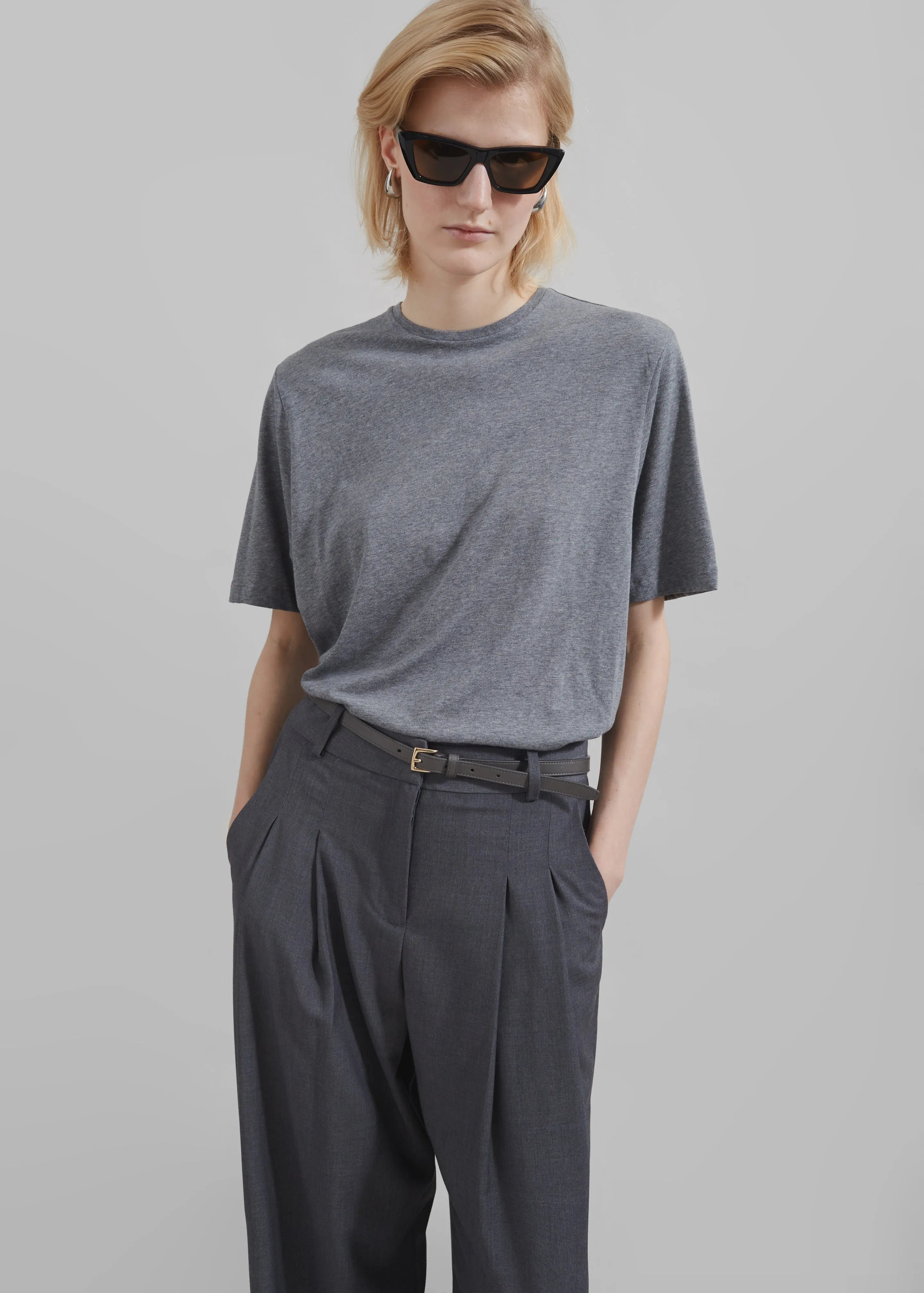 Harper Soft Organic T-Shirt - Dark Grey Melange sold by Frankie Shop product image thumbnail 4