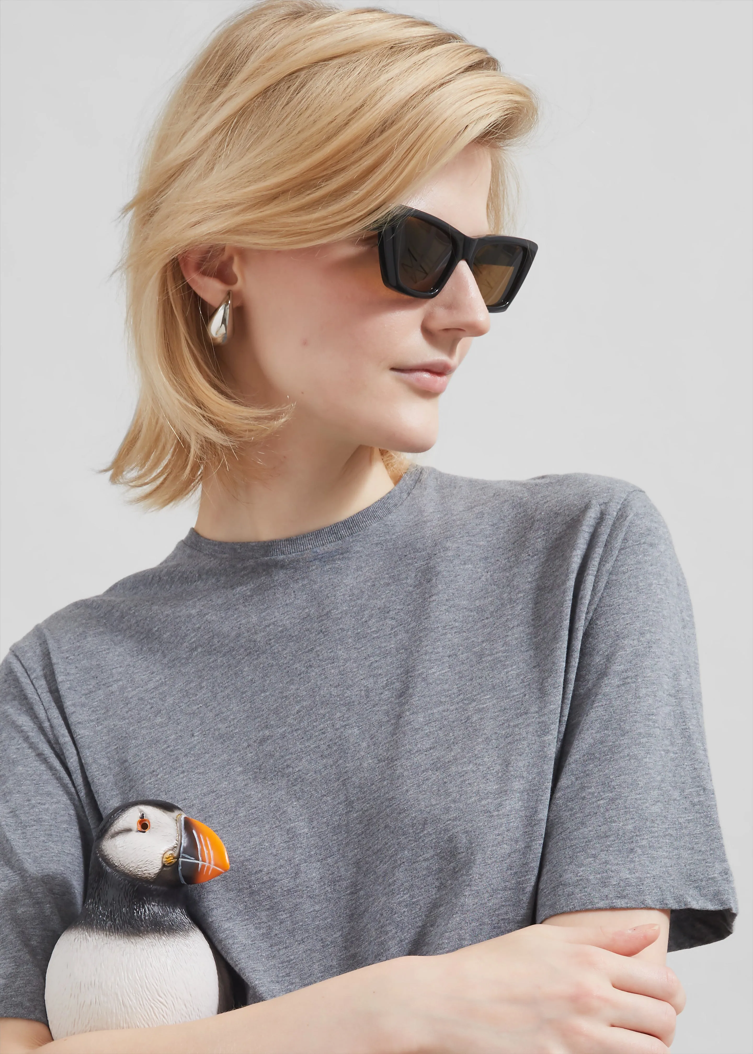 Harper Soft Organic T-Shirt - Dark Grey Melange sold by Frankie Shop product image thumbnail 5