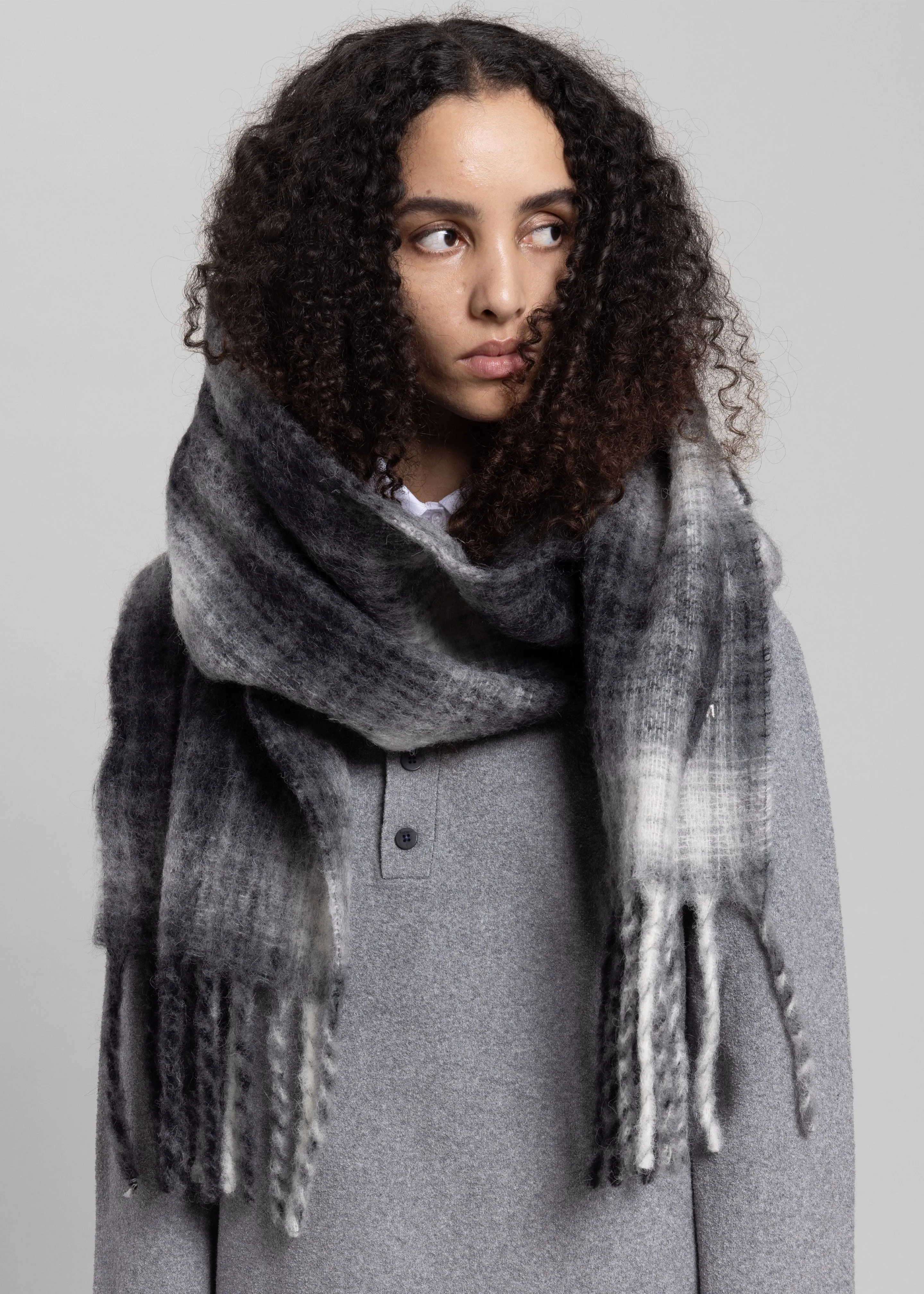 Samsøe Samsøe Alex Scarf - Petrified Oak Checkered sold by Frankie Shop product image thumbnail 2