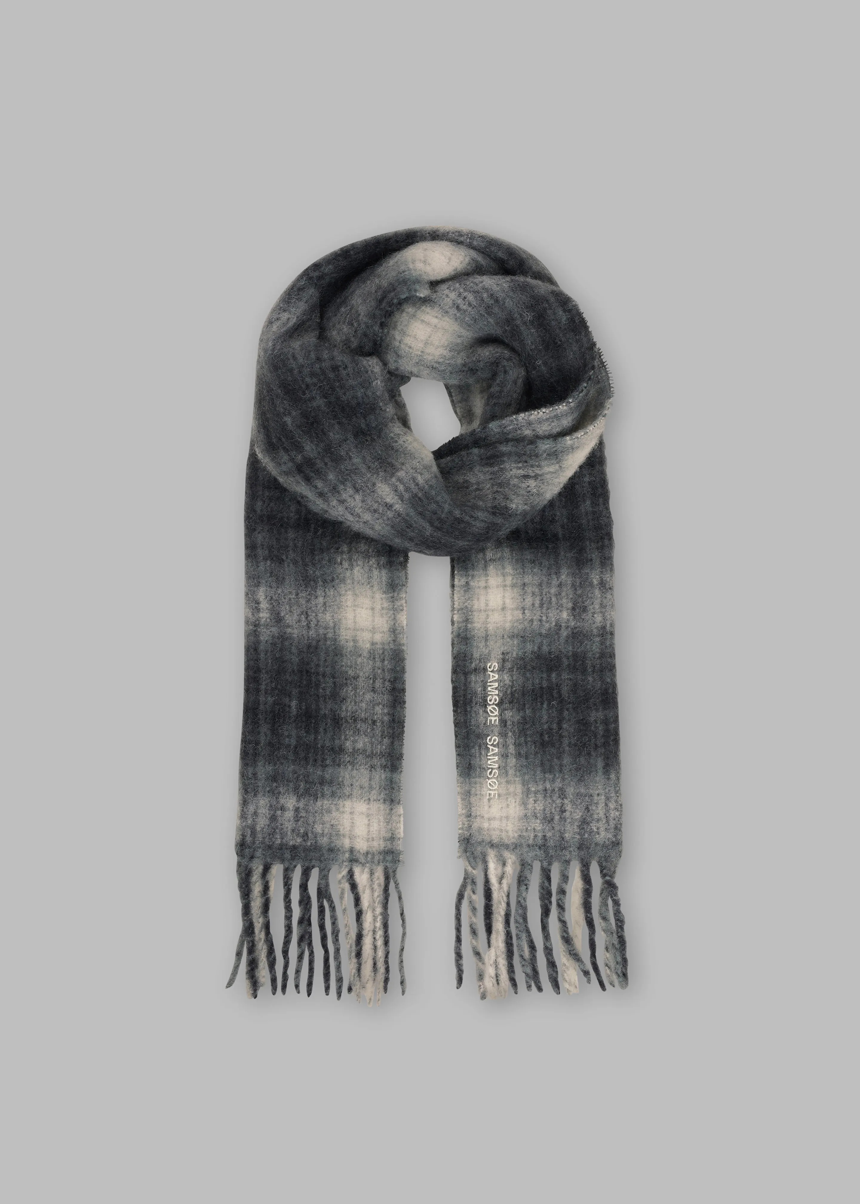 Samsøe Samsøe Alex Scarf - Petrified Oak Checkered sold by Frankie Shop