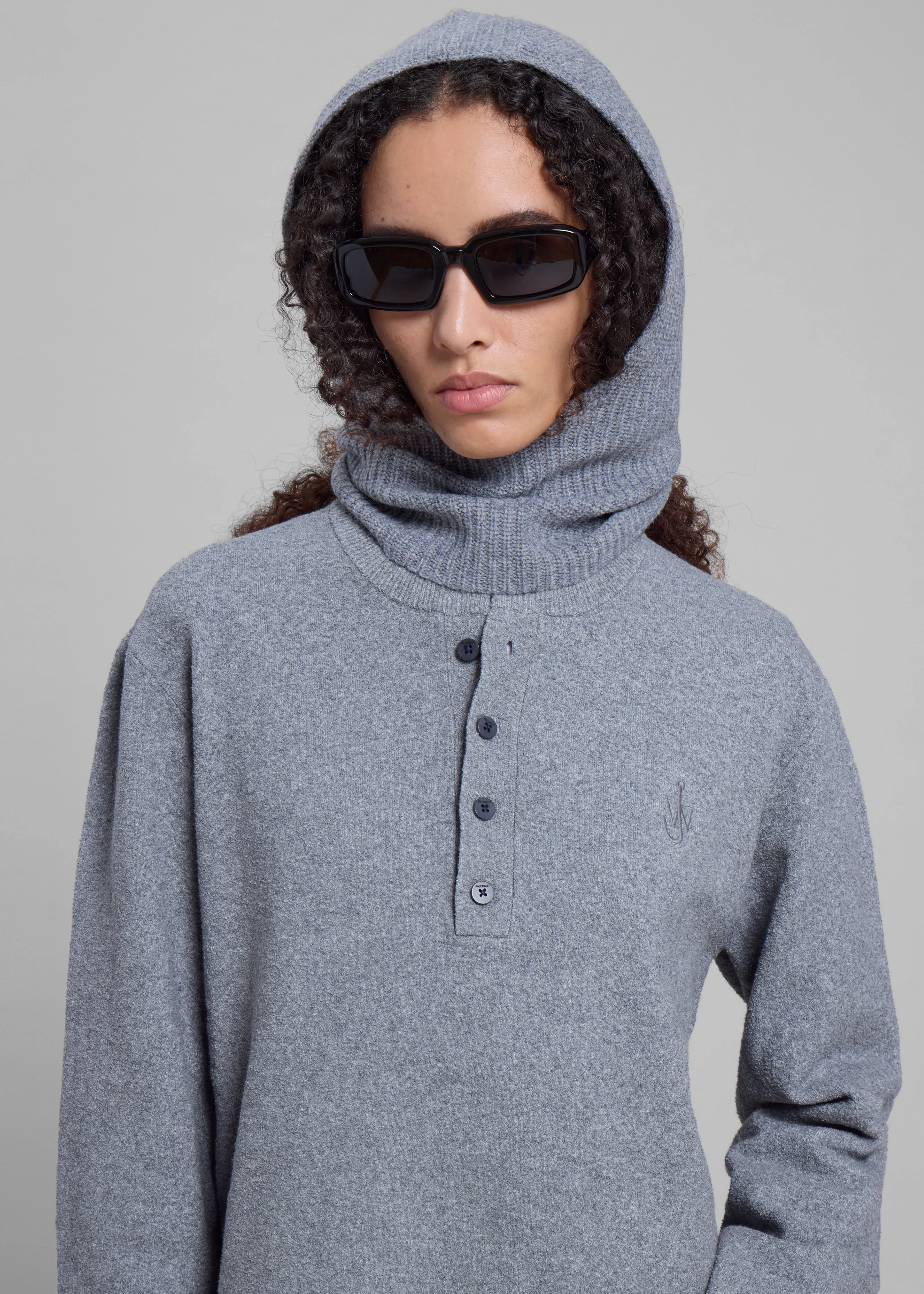 By Malene Birger Renima Balaclava - Grey Melange sold by Frankie Shop