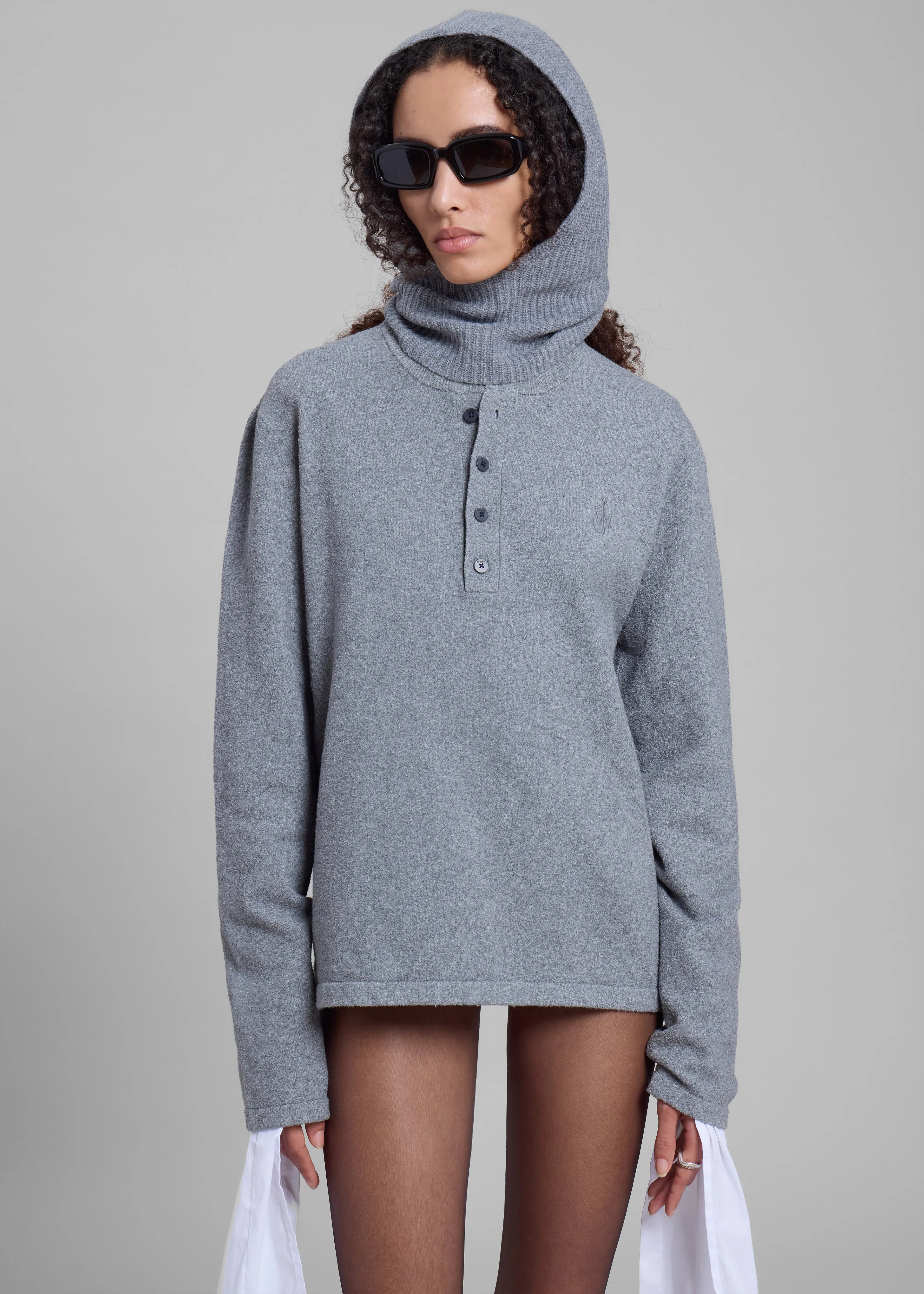 By Malene Birger Renima Balaclava - Grey Melange sold by Frankie Shop product image thumbnail 4