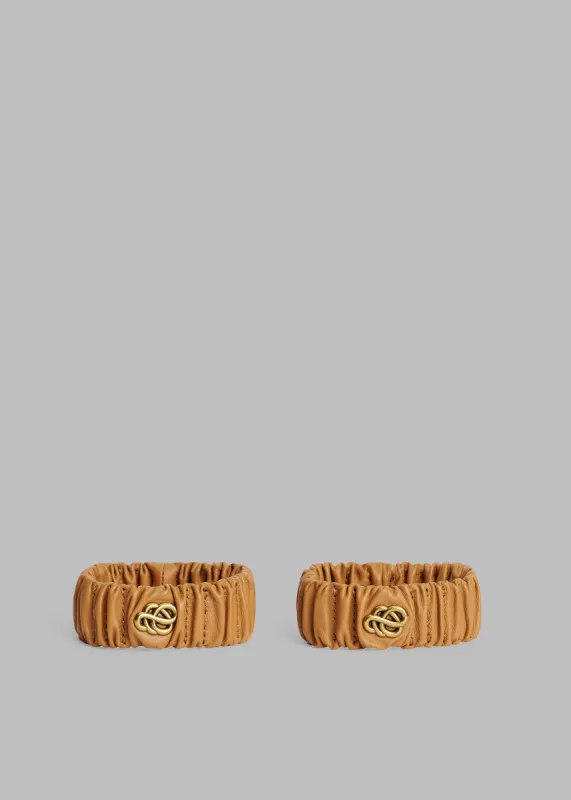 By Malene Birger Evelo Leather Wrist Bands - Raw Sugar made by Frankie Shop