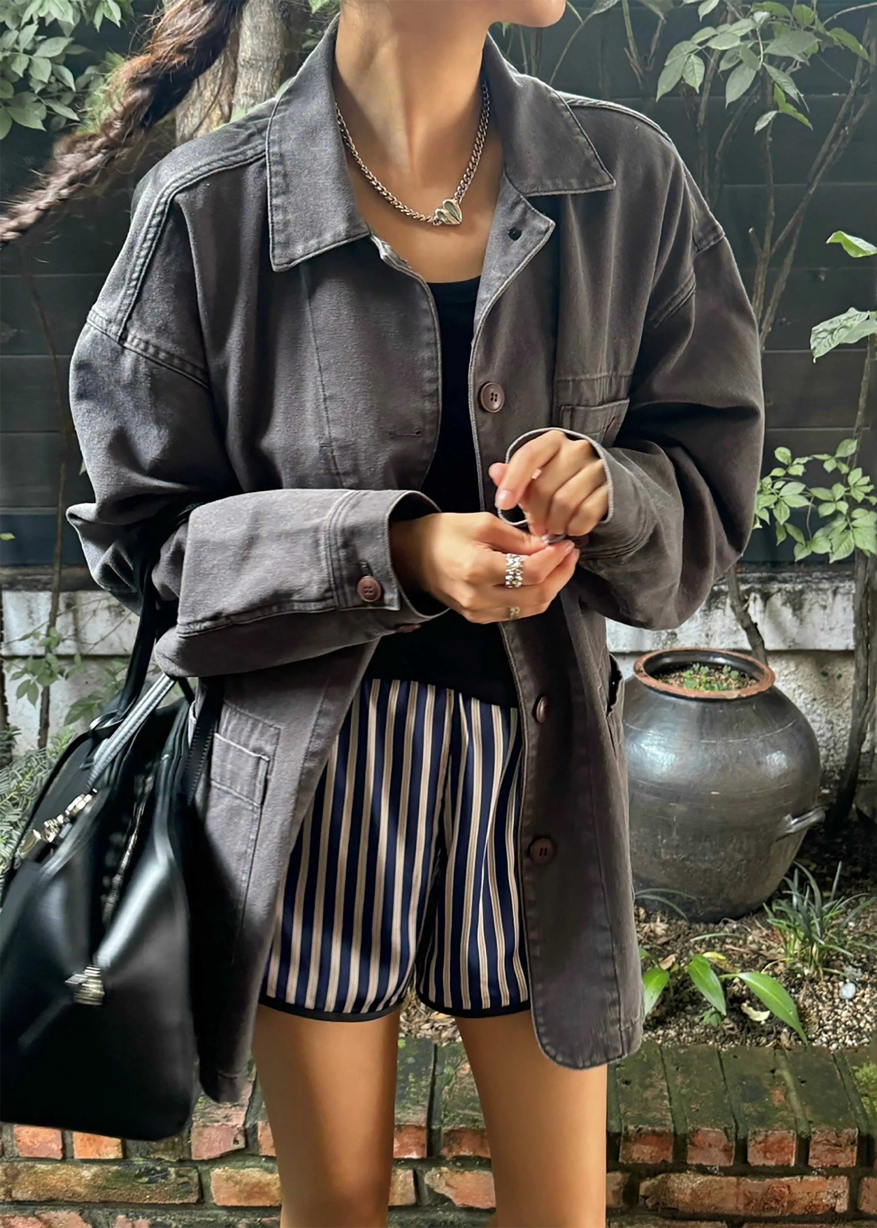 Oradea Striped Shorts - Blue/Pink sold by Frankie Shop product image thumbnail 5