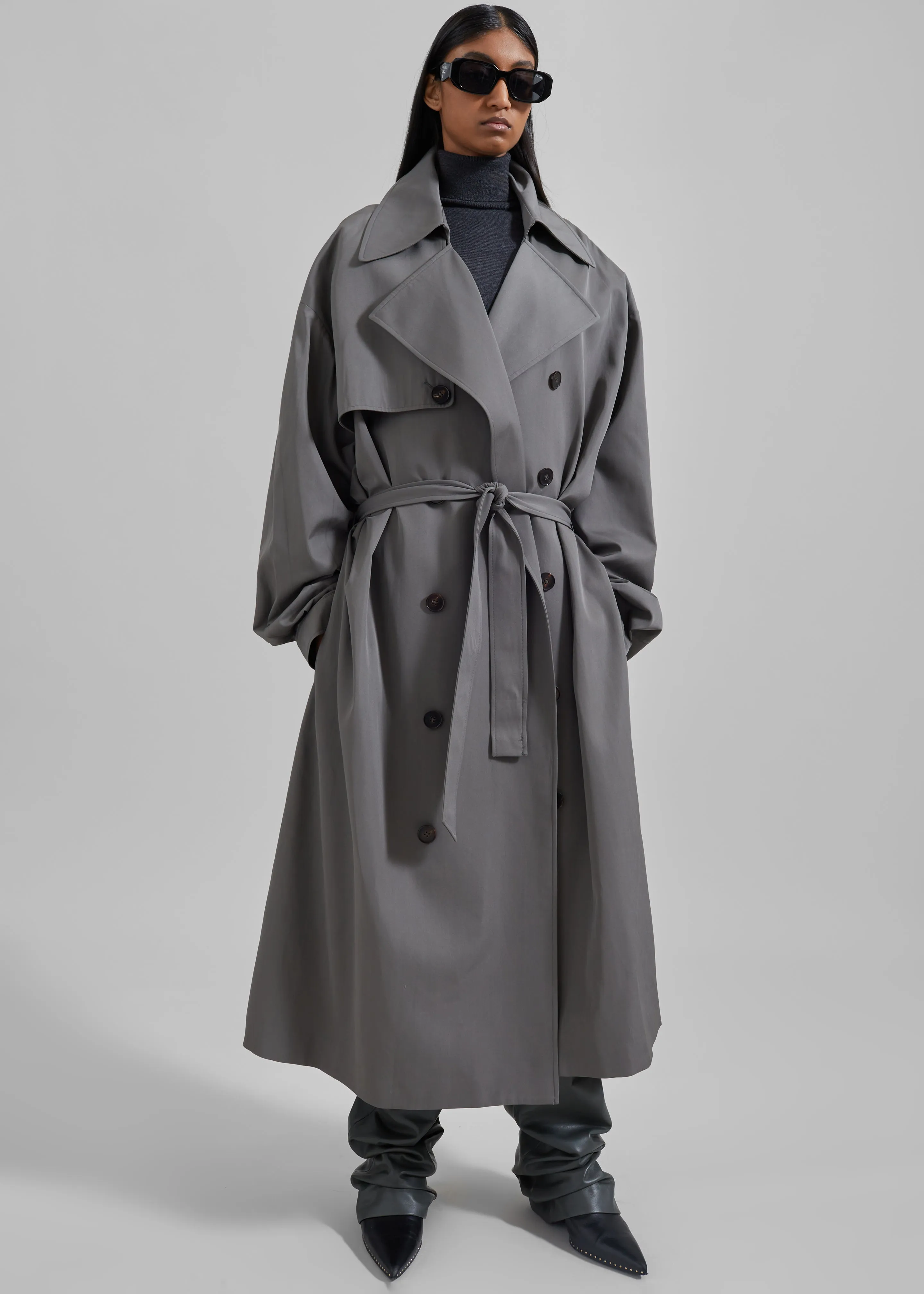 Mavis Oversized Trench - Grey sold by Frankie Shop product image thumbnail 5