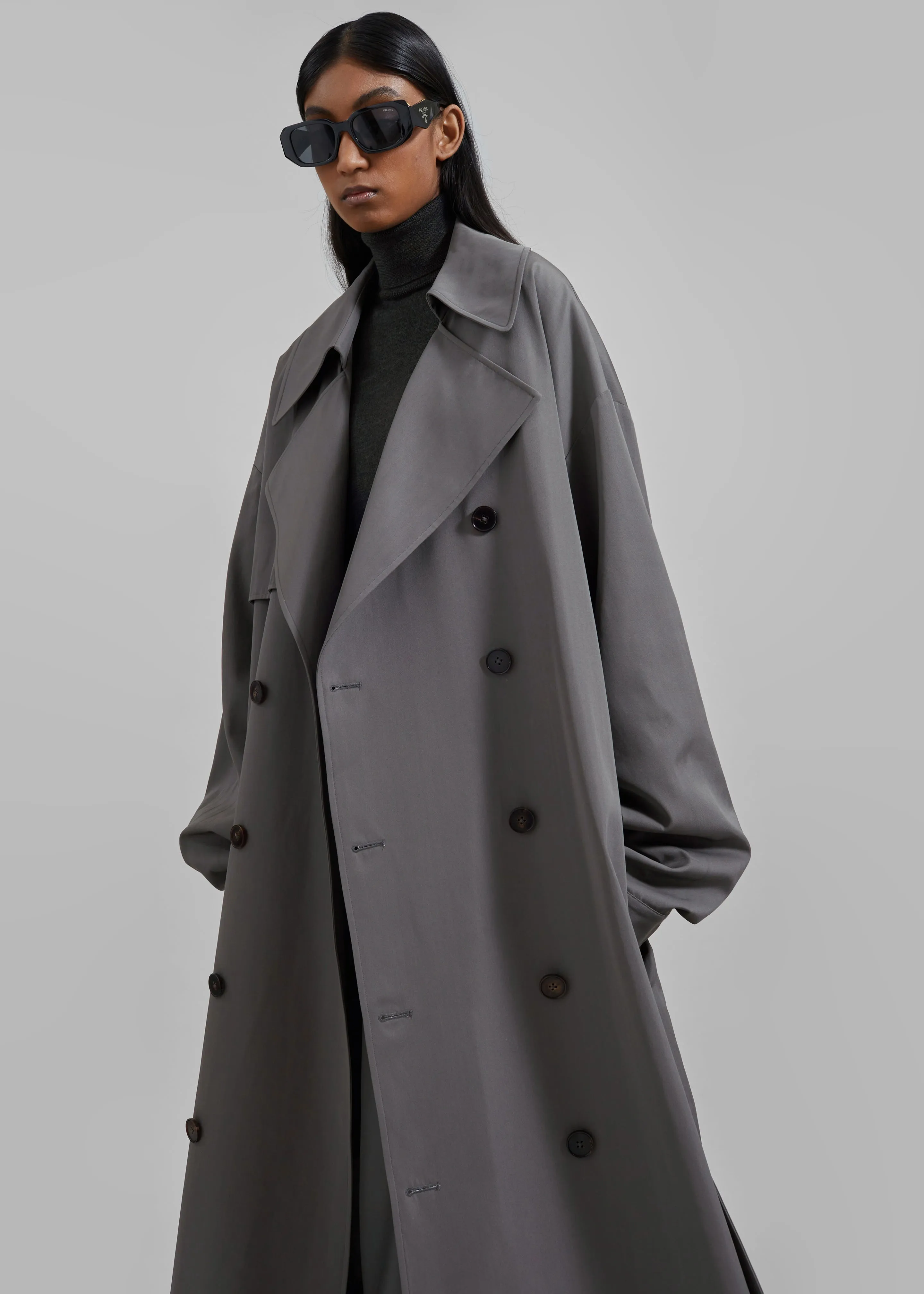 Mavis Oversized Trench - Grey sold by Frankie Shop product image thumbnail 2