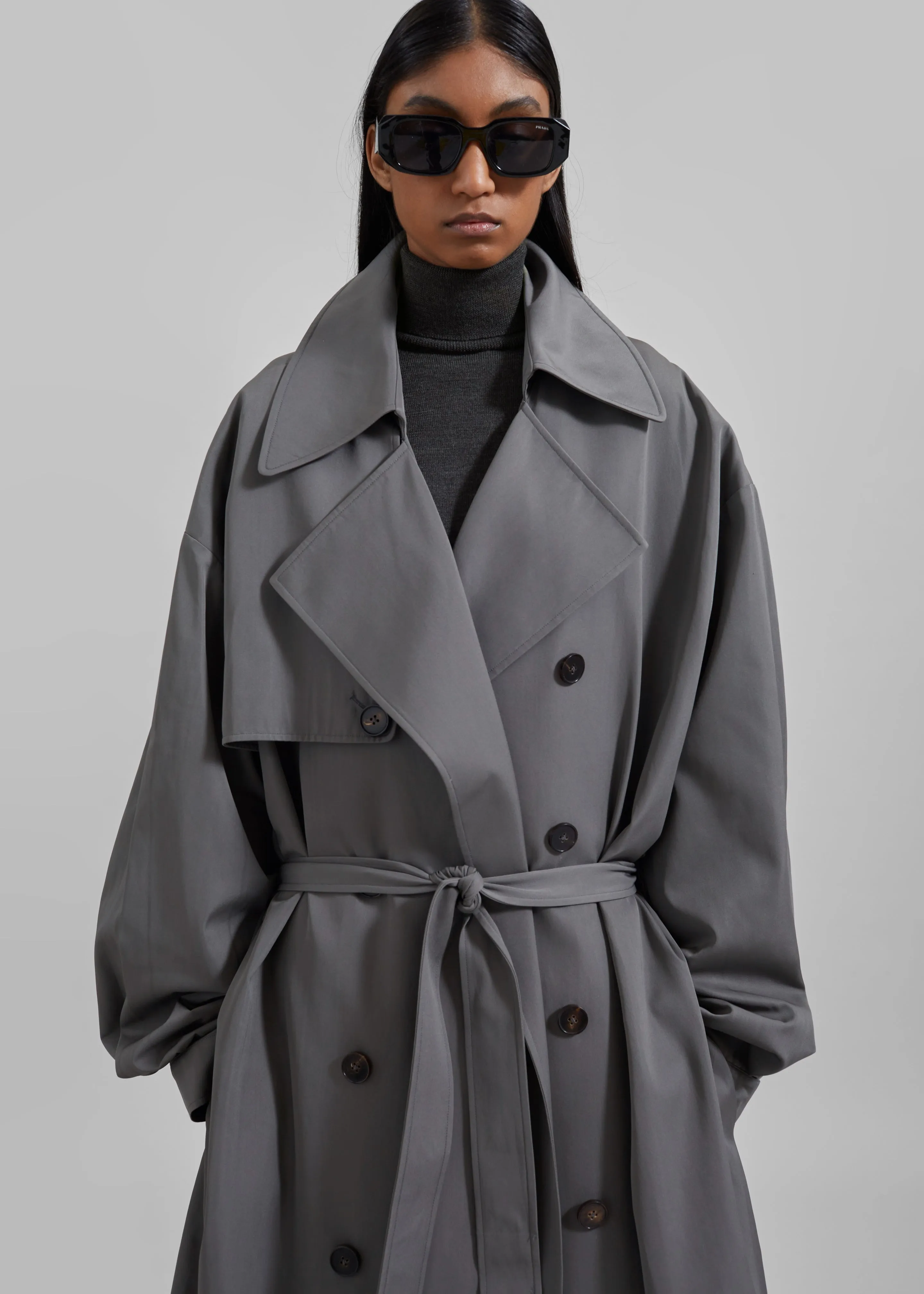 Mavis Oversized Trench - Grey sold by Frankie Shop product image thumbnail 4